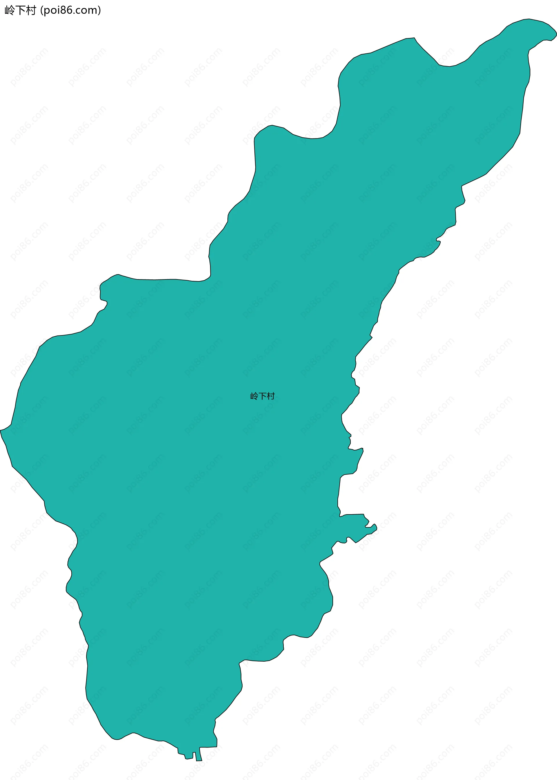 岭下村边界地图