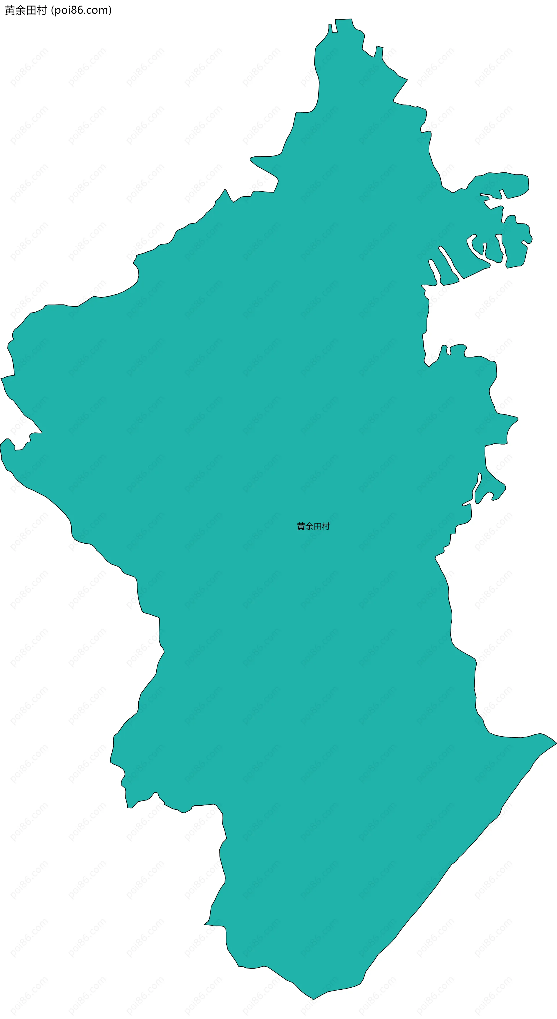 黄余田村边界地图