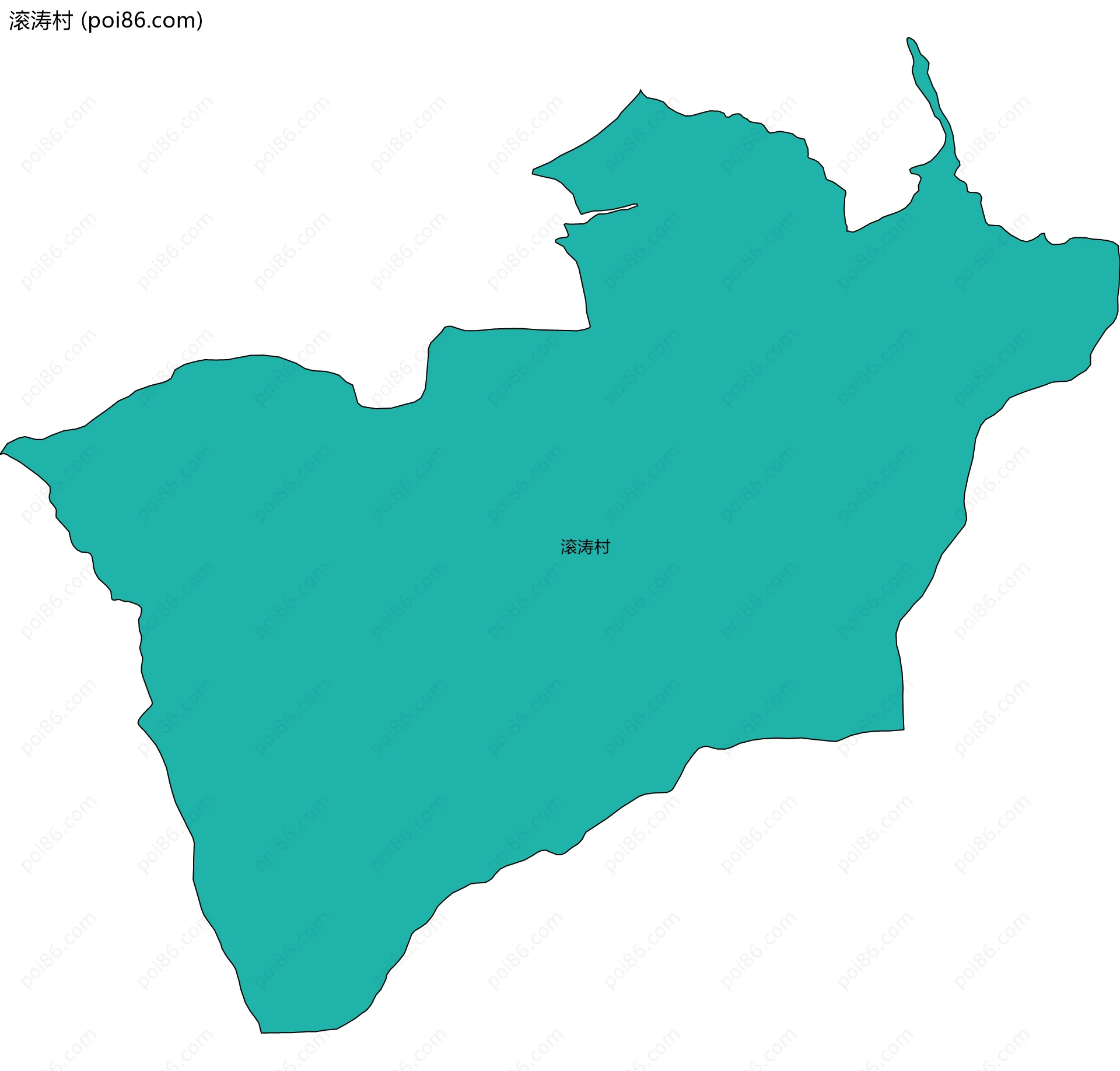 滚涛村边界地图