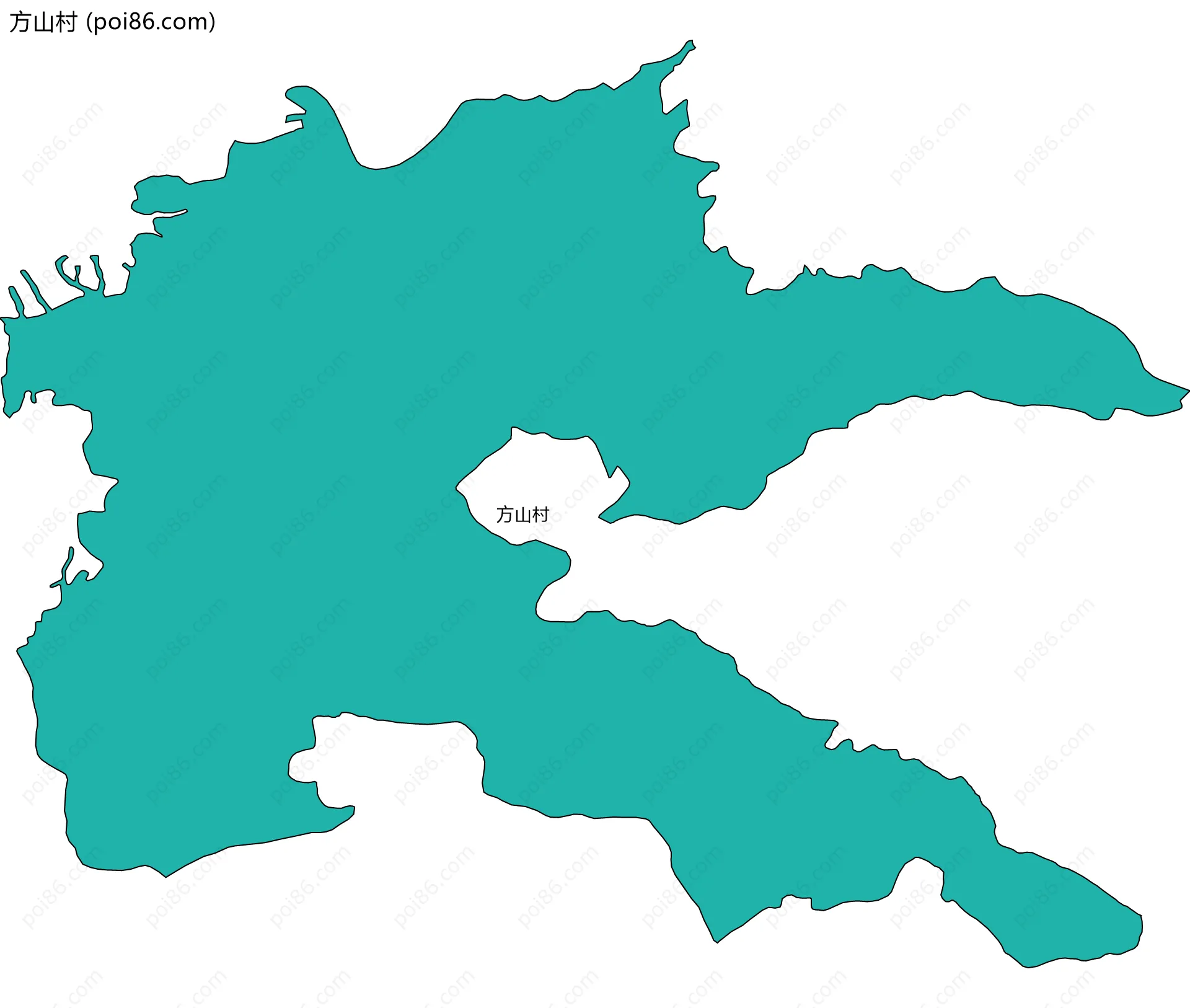 方山村边界地图