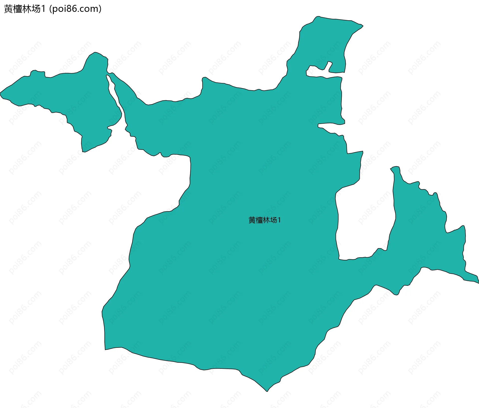 黄檀林场1边界地图