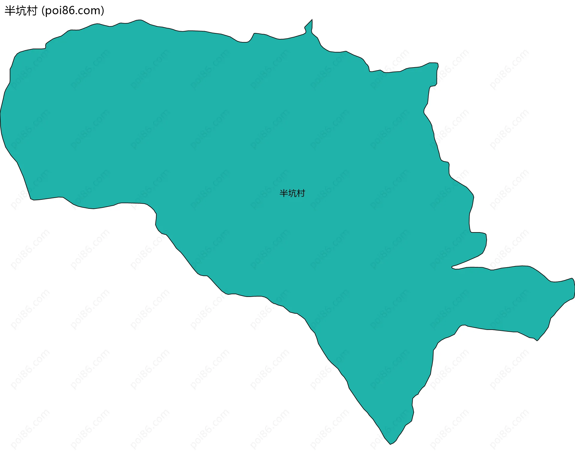 半坑村边界地图