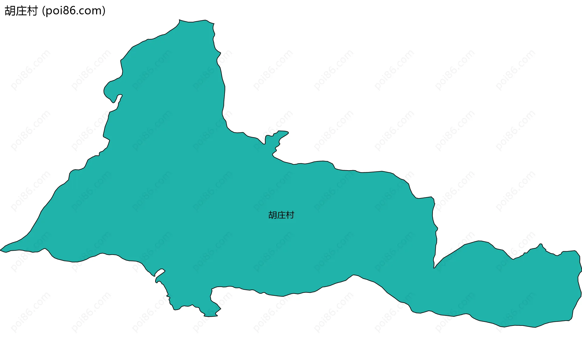 胡庄村边界地图