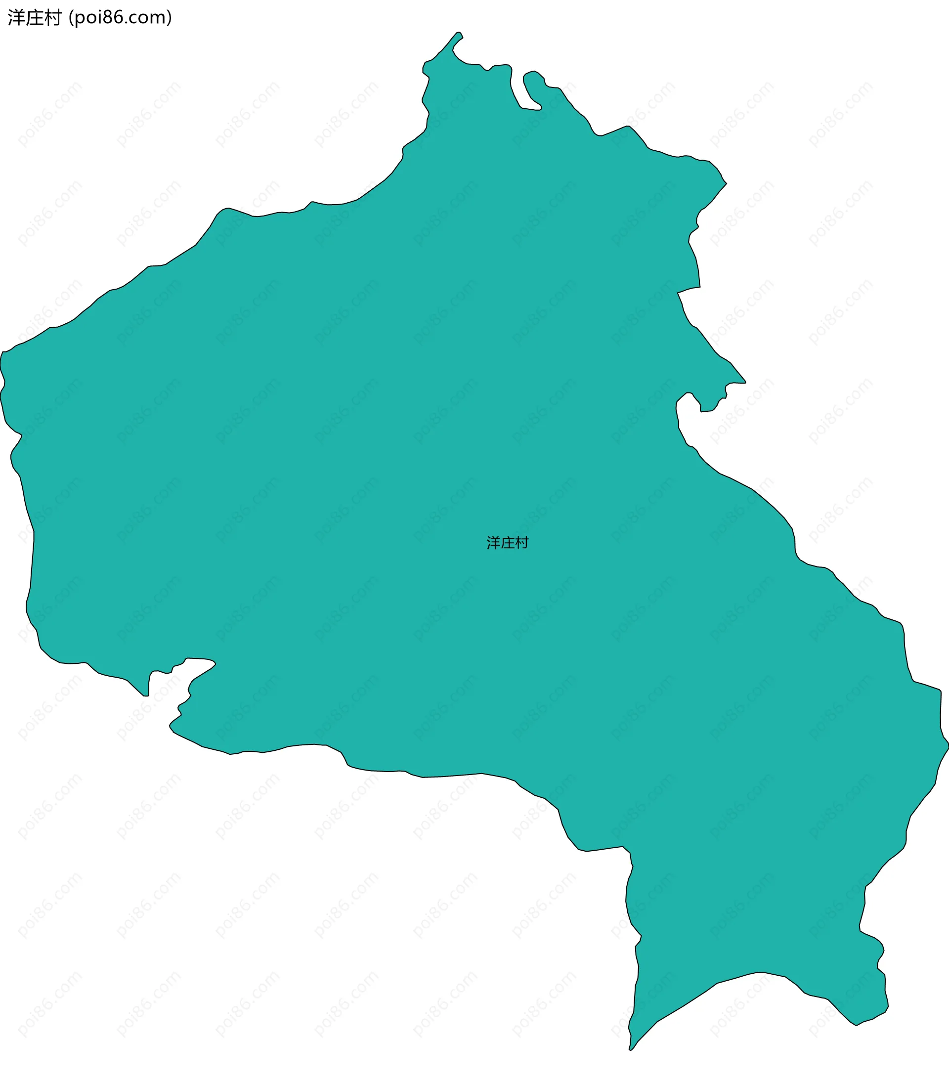 洋庄村边界地图