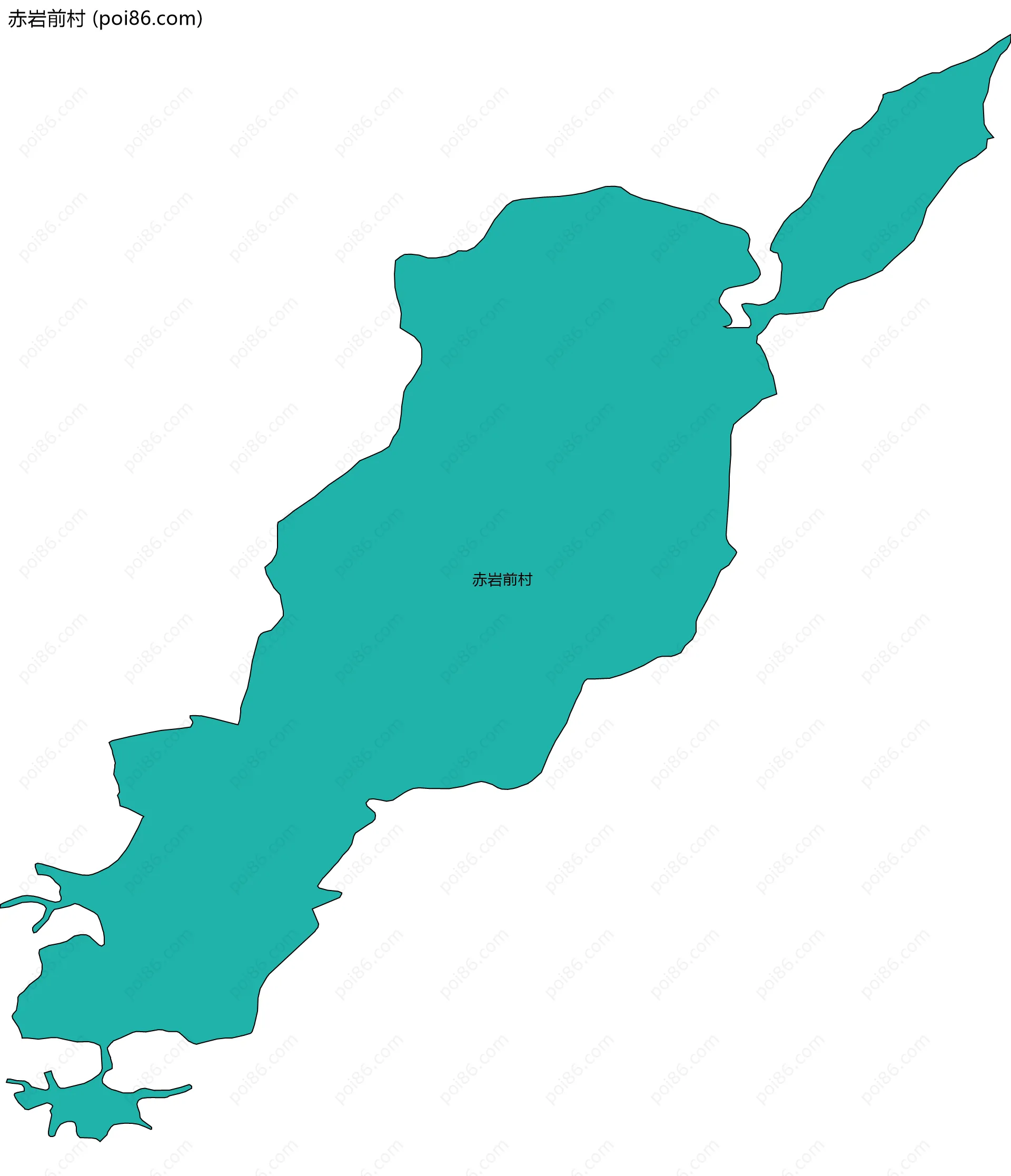 赤岩前村边界地图