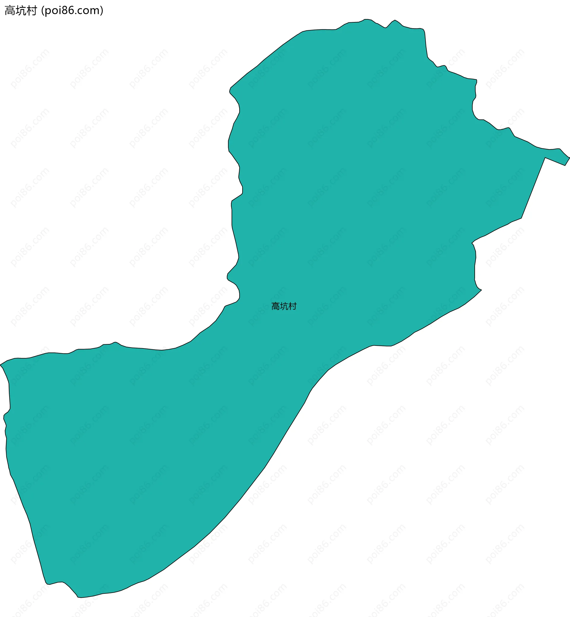 高坑村边界地图
