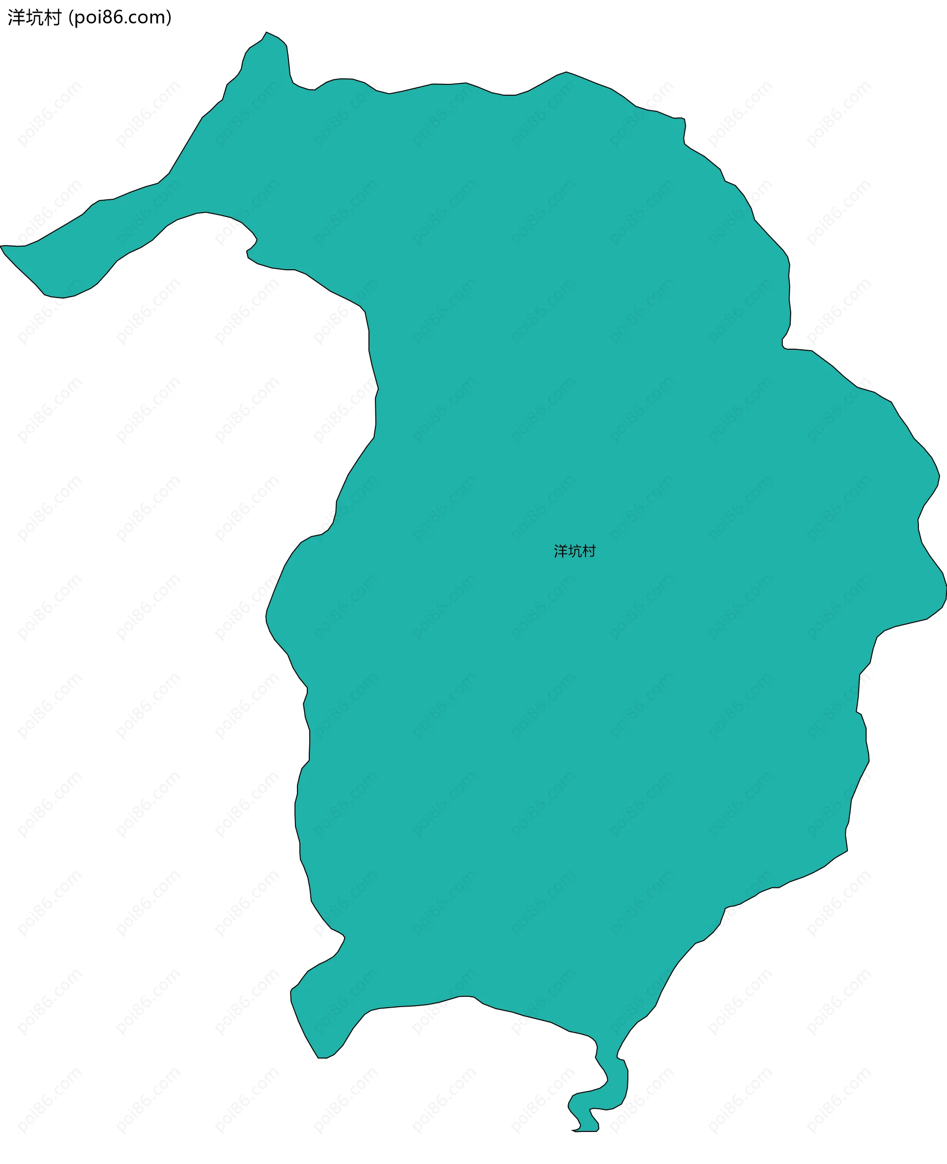 洋坑村边界地图