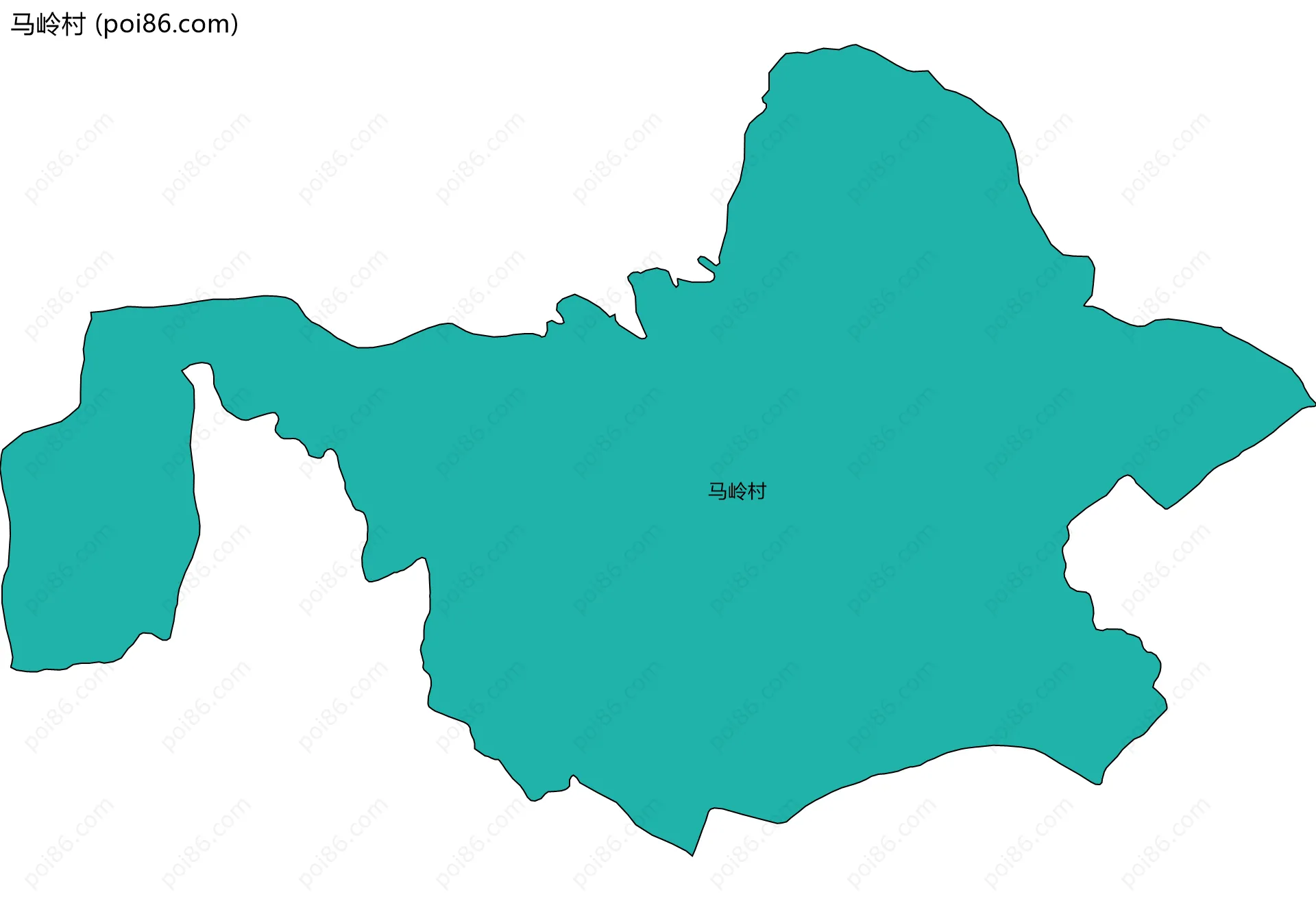 马岭村边界地图