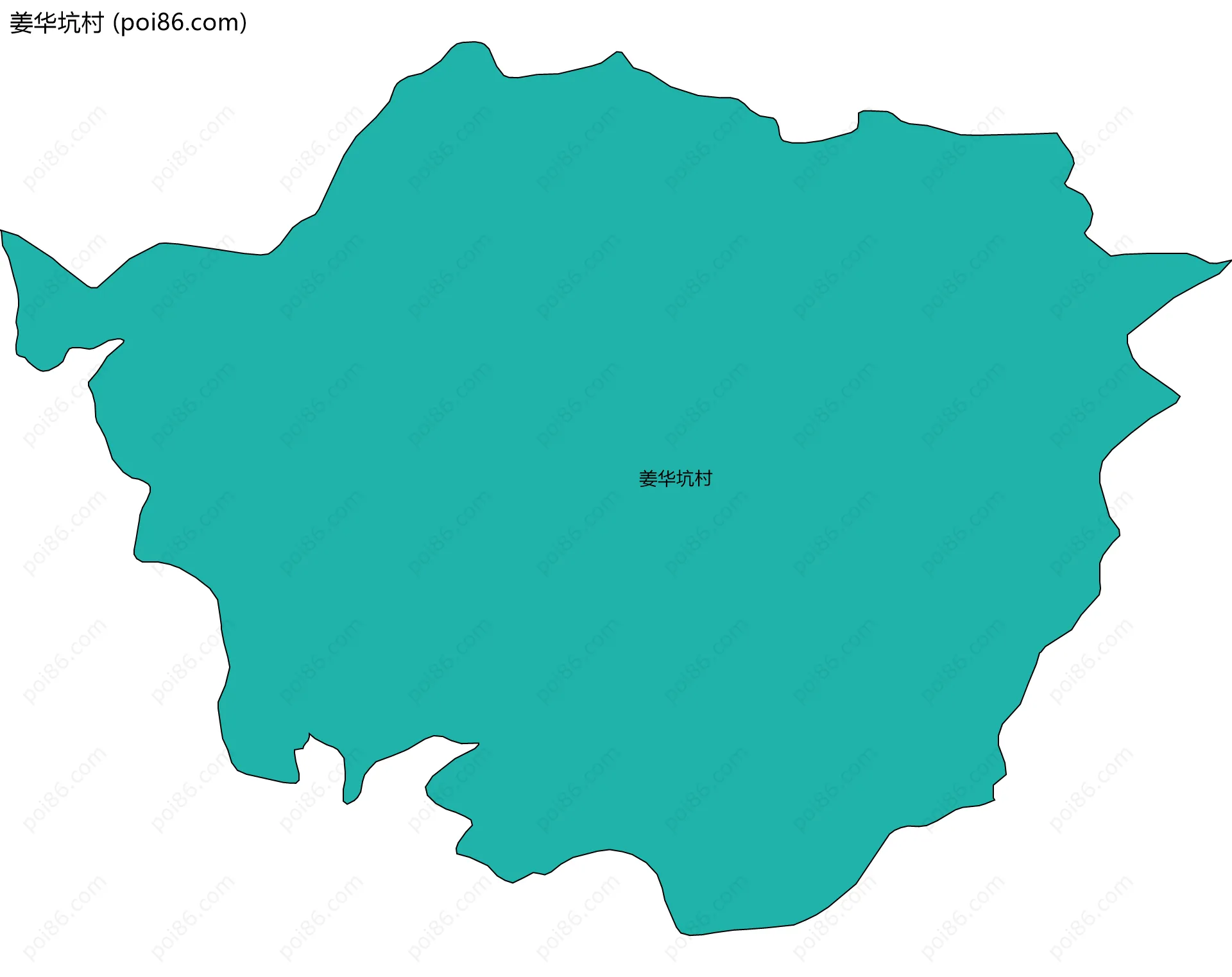 姜华坑村边界地图