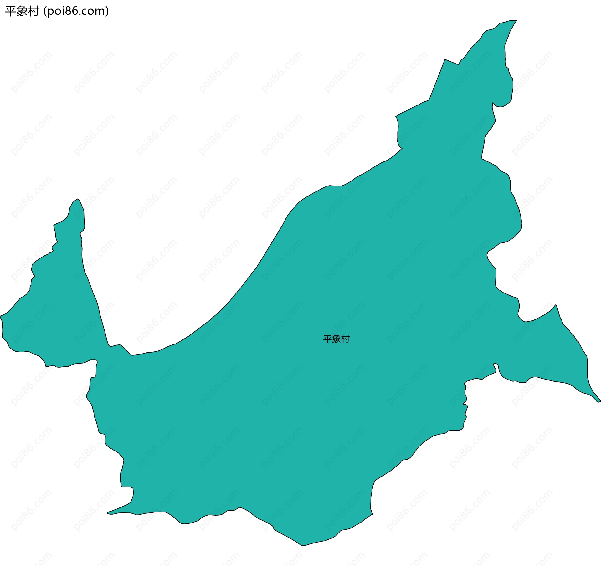 平象村边界地图