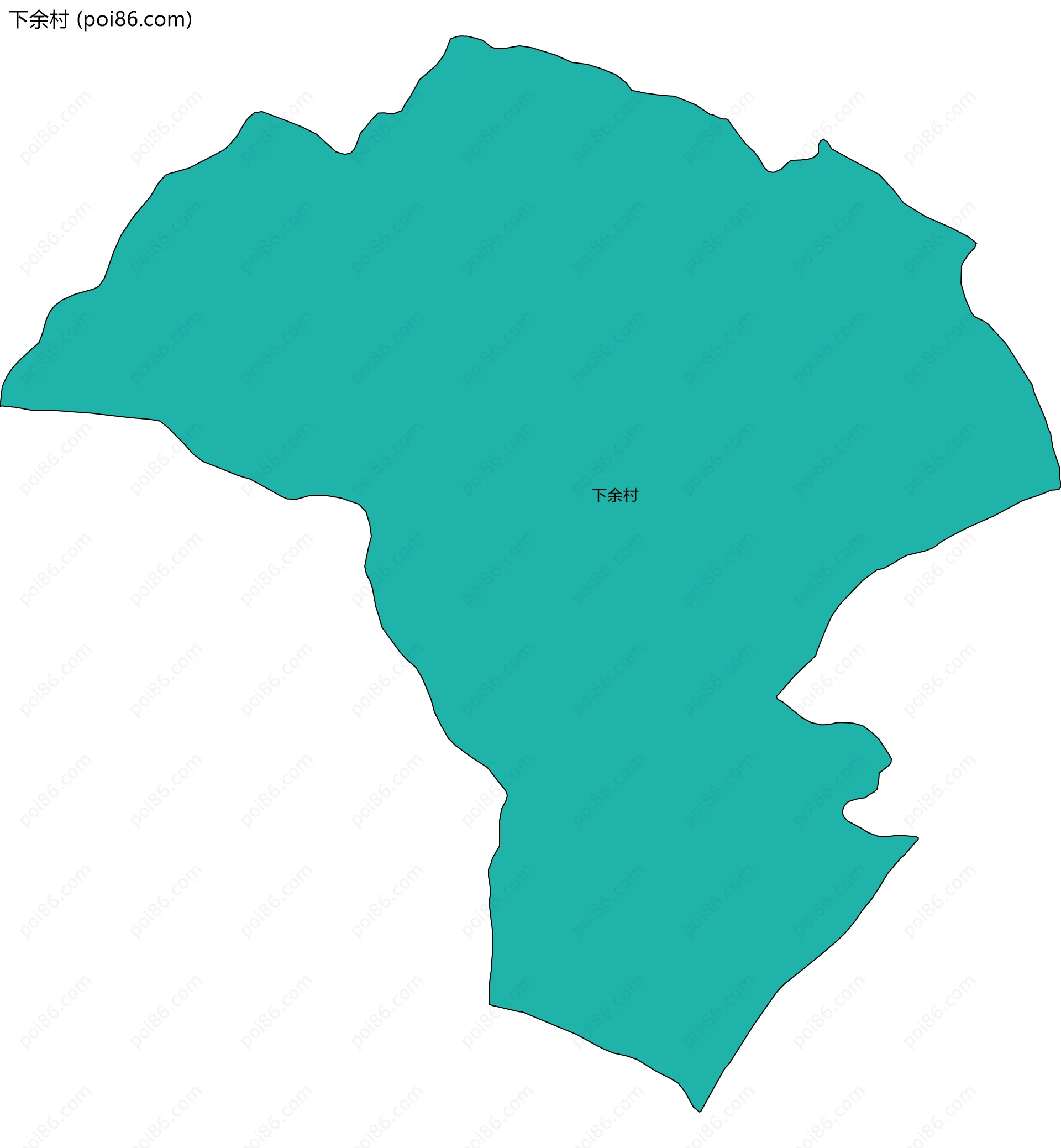 下余村边界地图