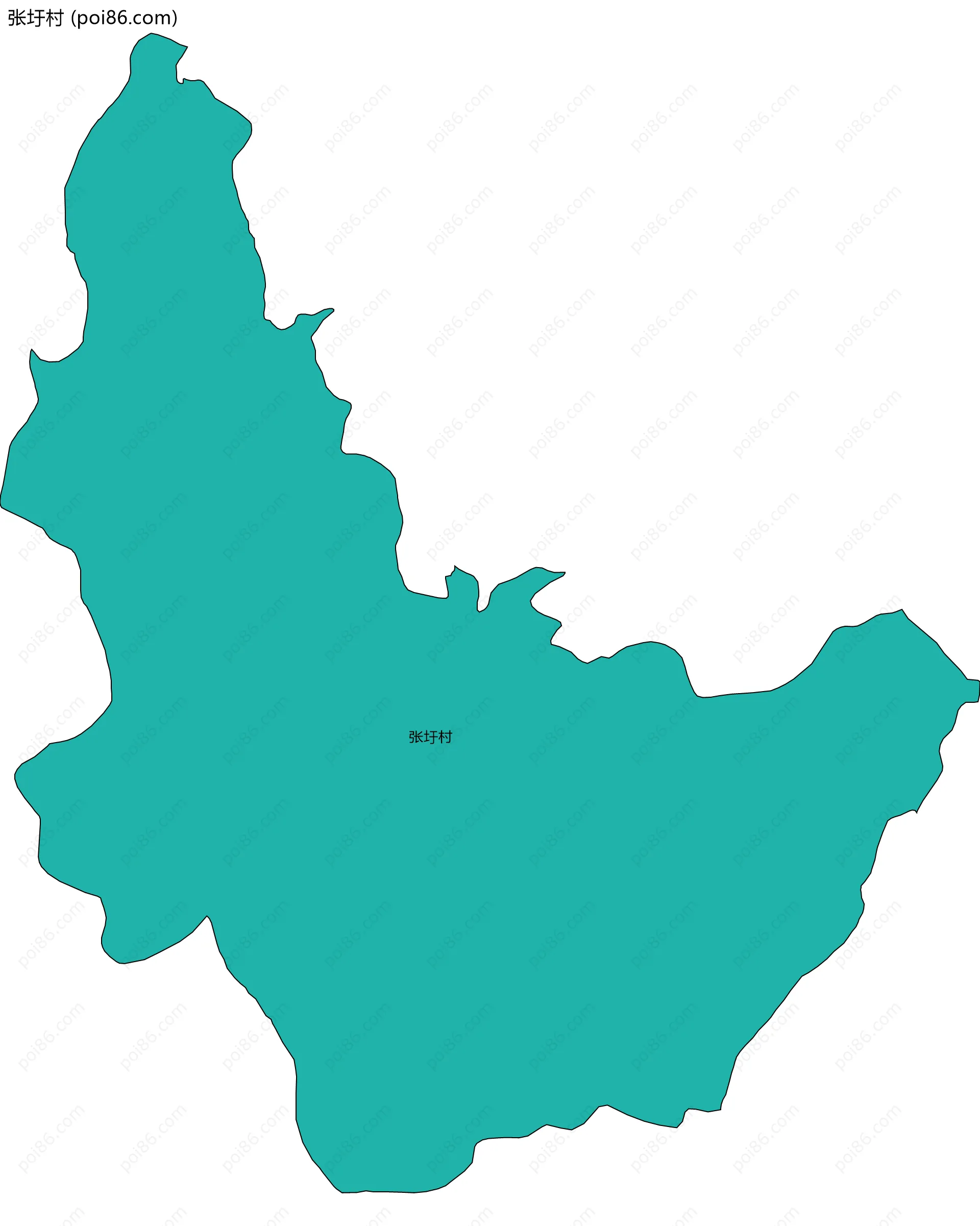 张圩村边界地图