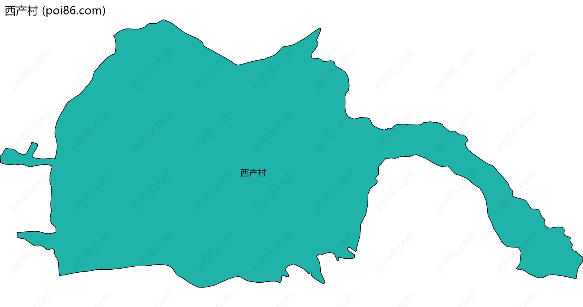 西产村边界地图