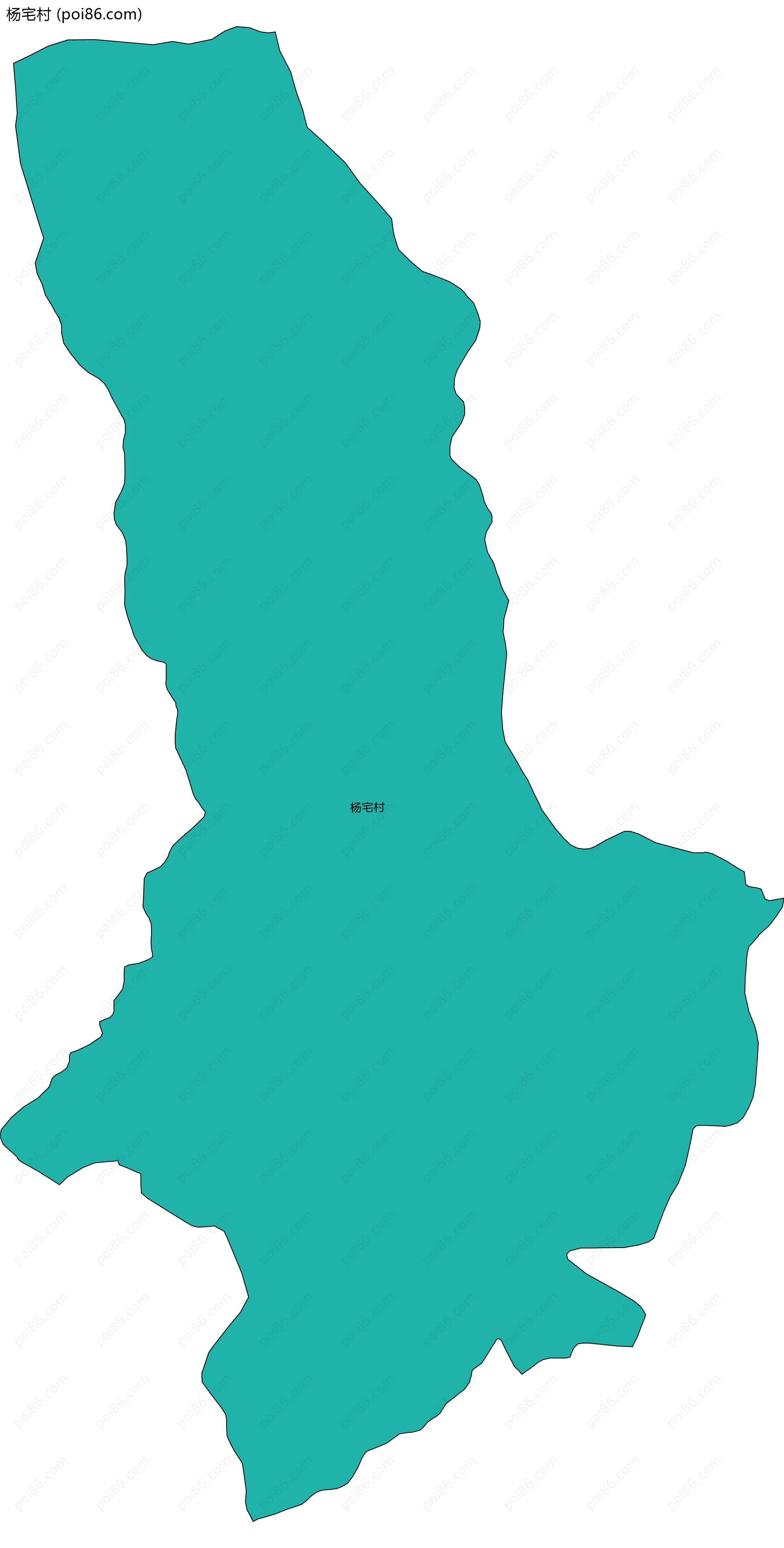 杨宅村边界地图