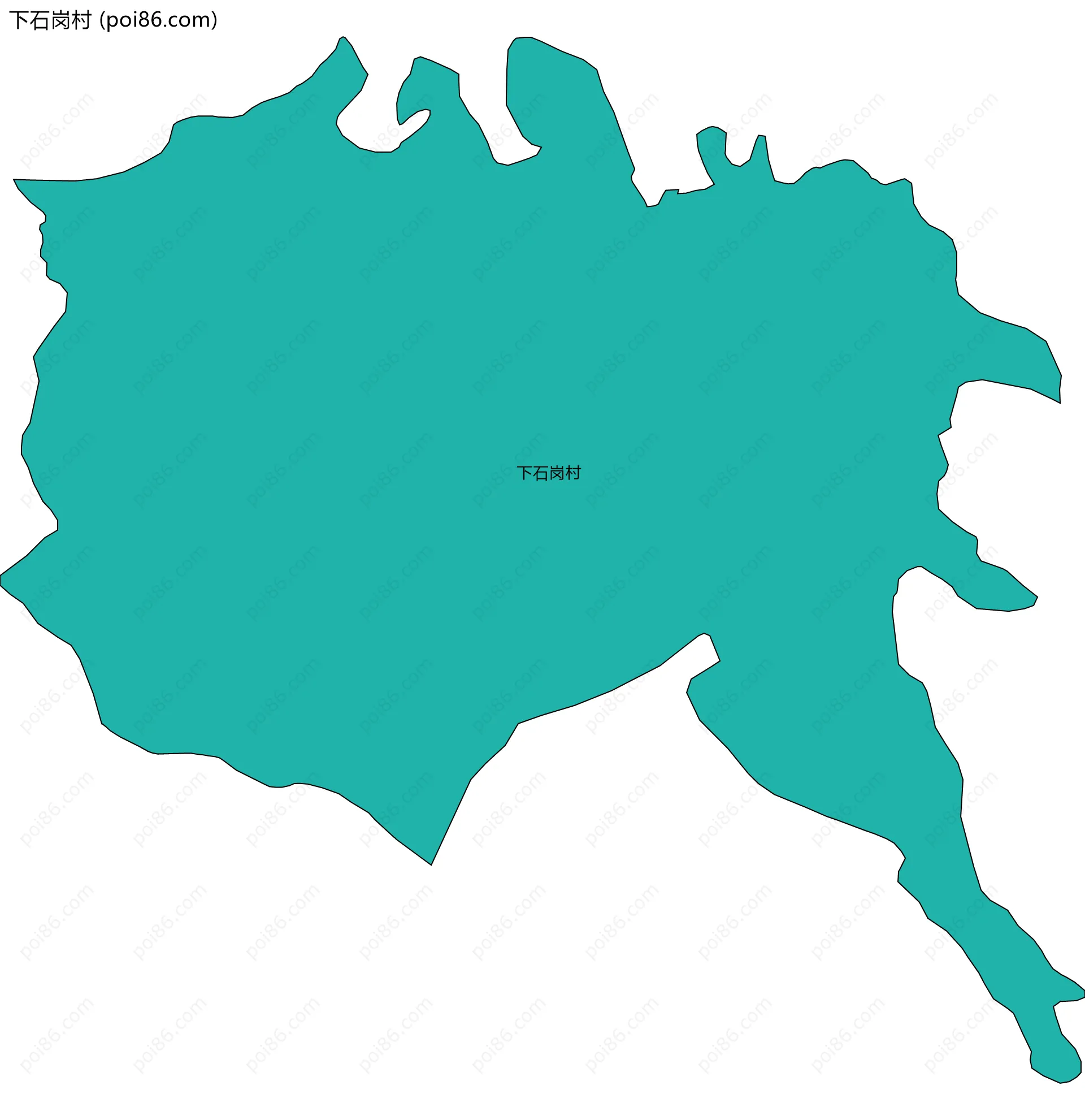 下石岗村边界地图