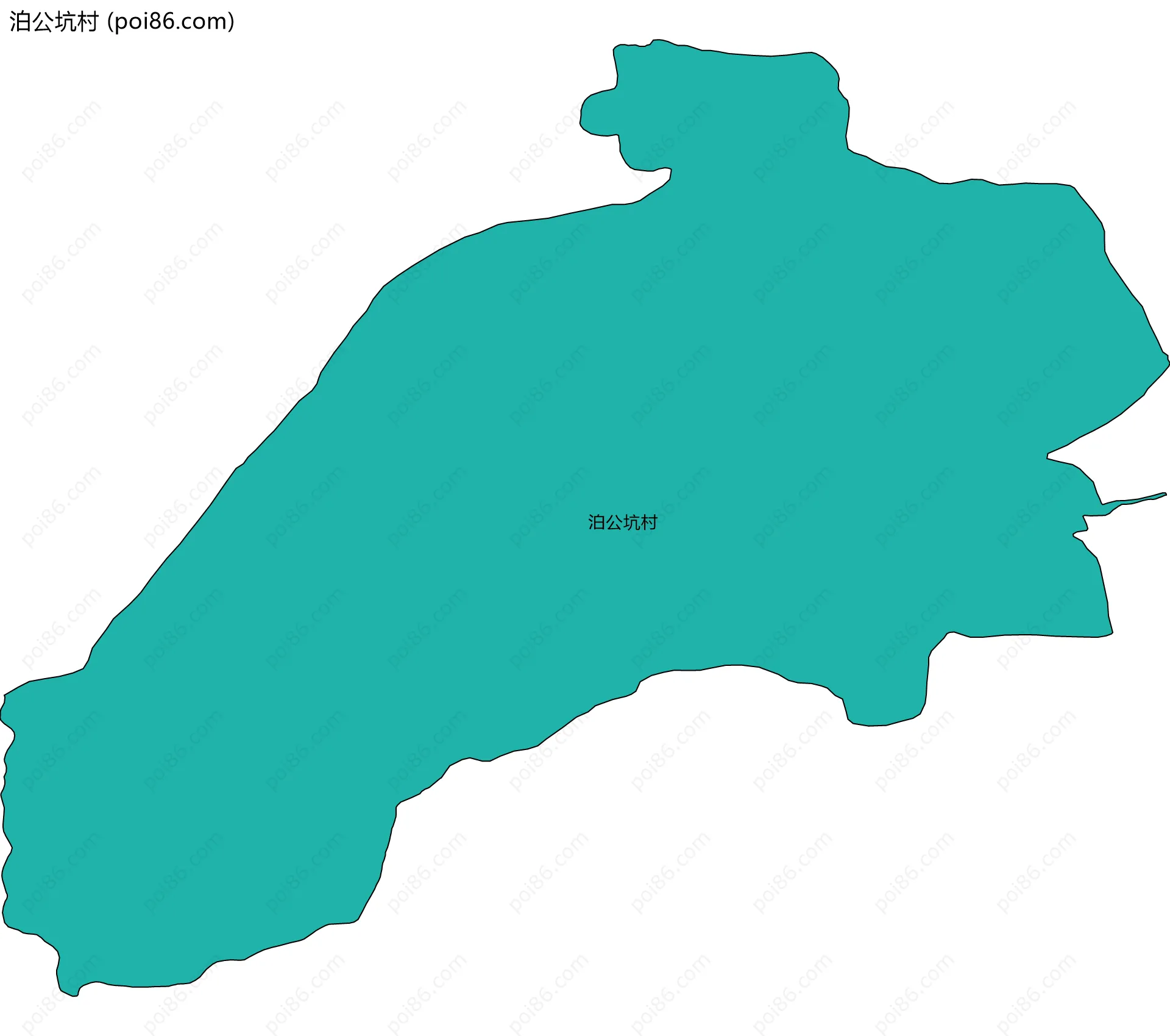泊公坑村边界地图