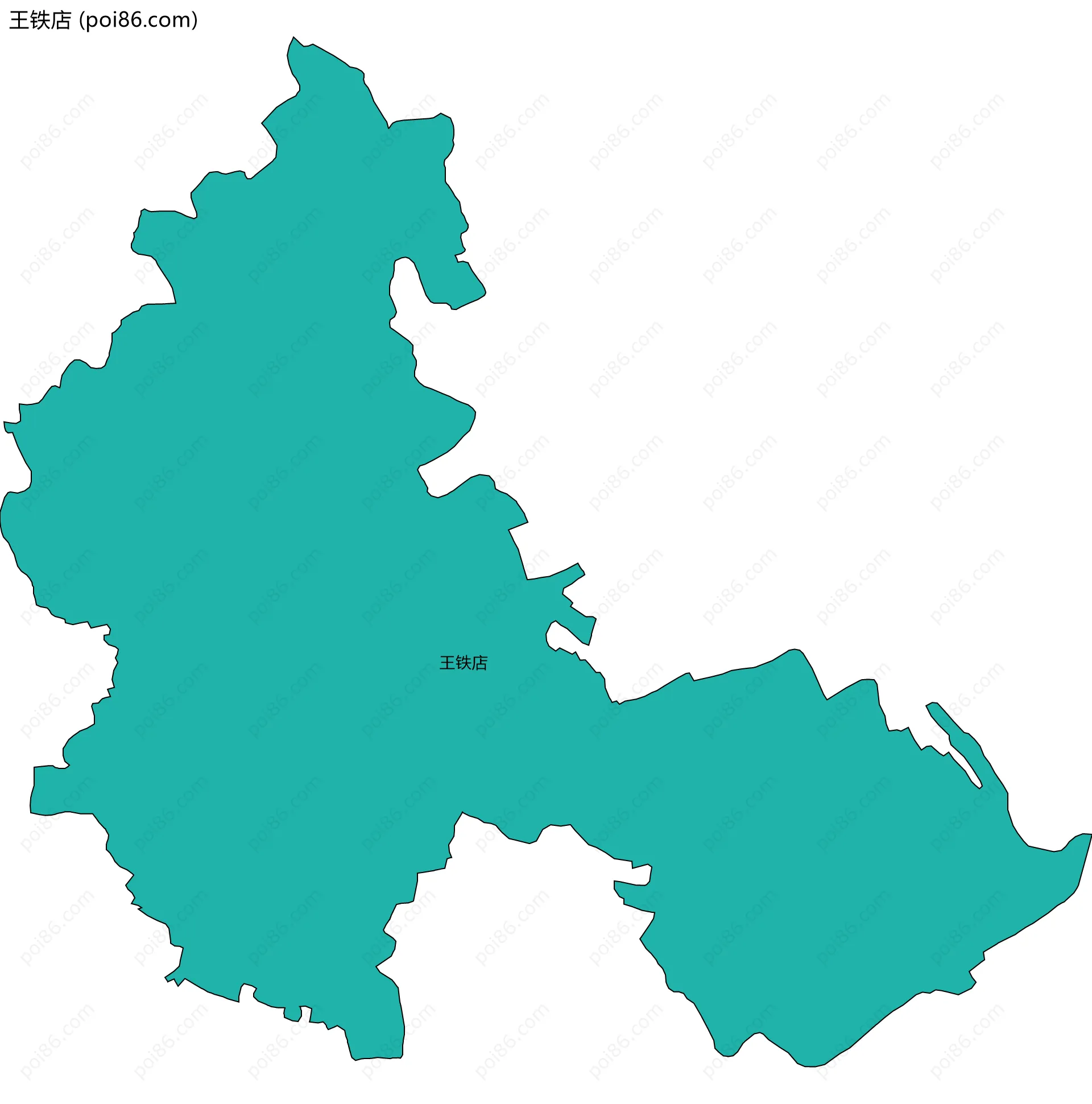 王铁店边界地图