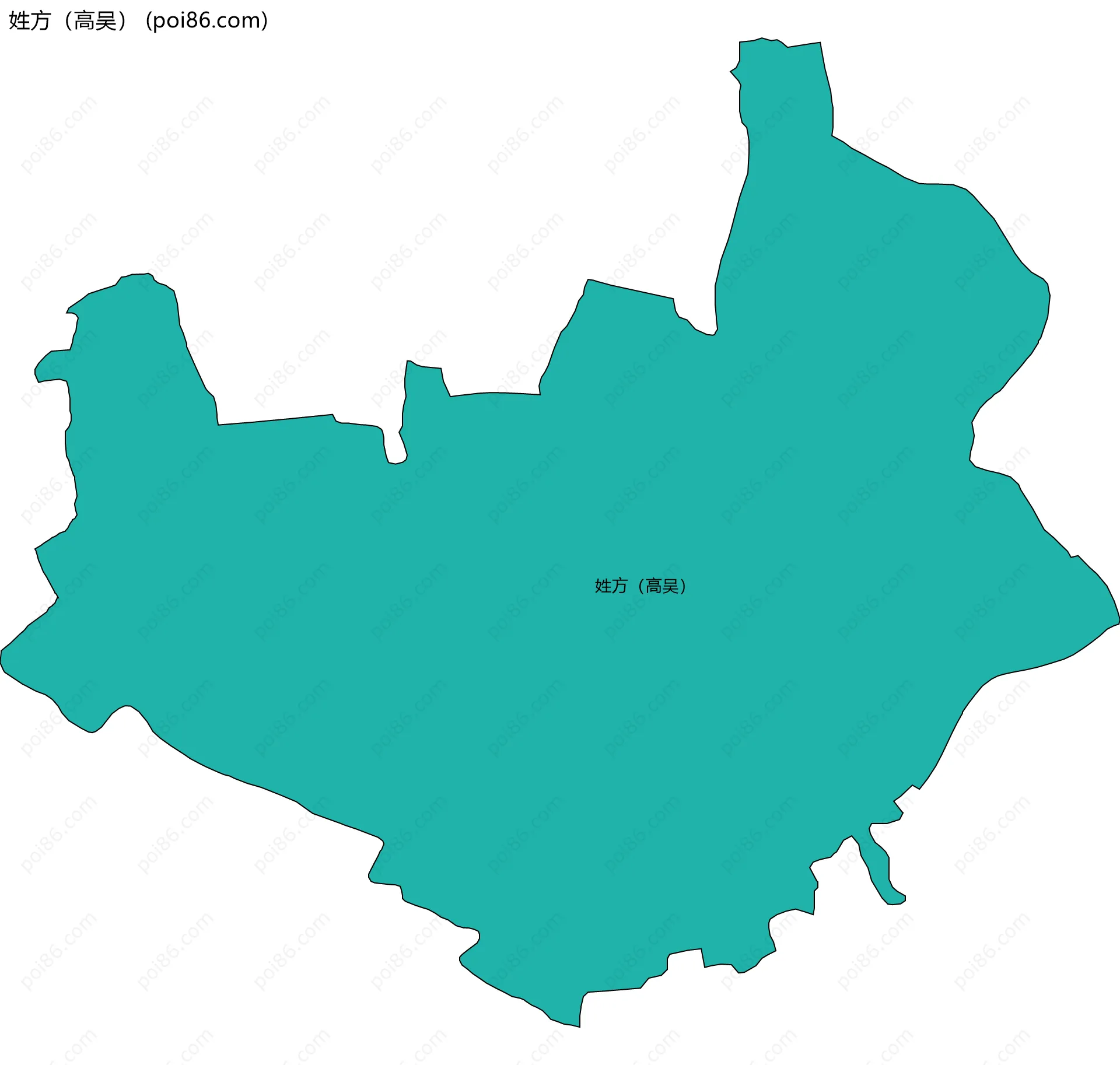 姓方（高吴）边界地图