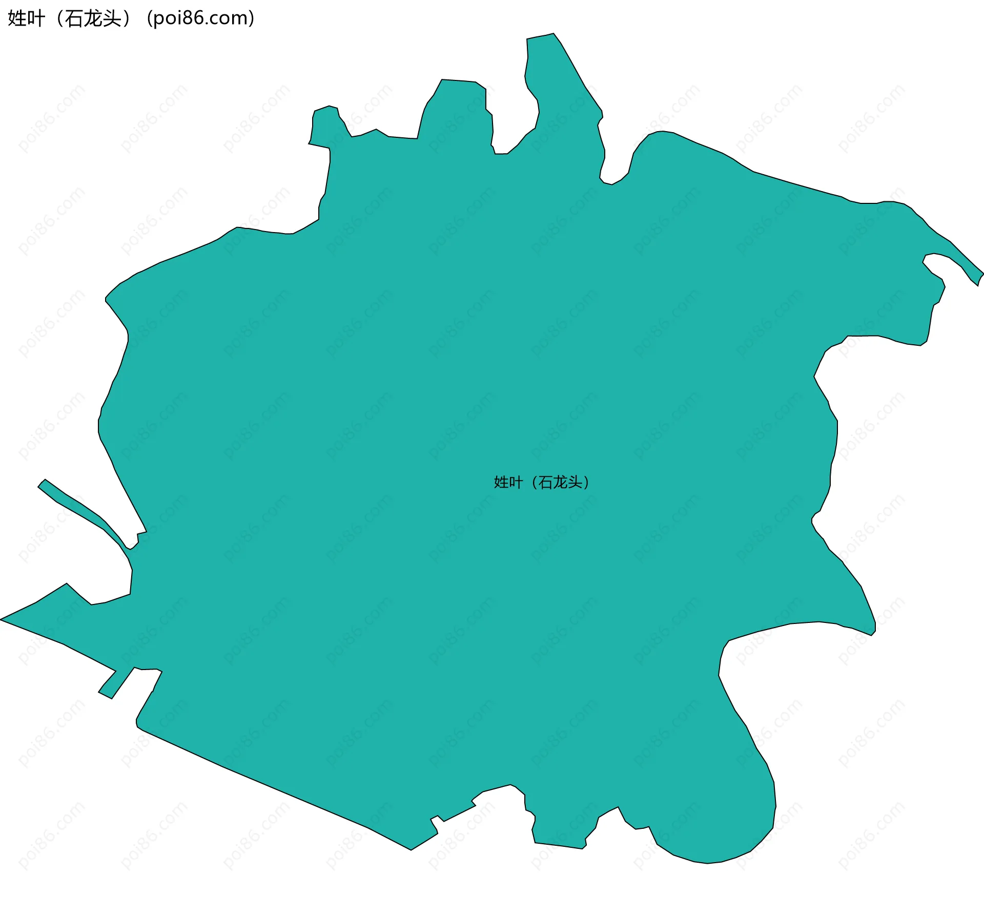 姓叶（石龙头）边界地图