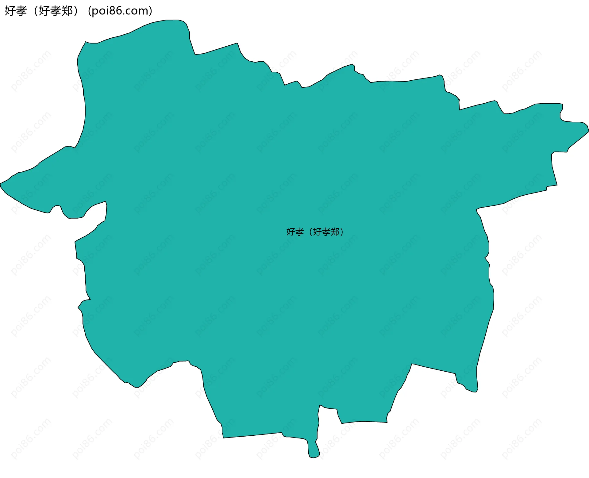 好孝（好孝郑）边界地图
