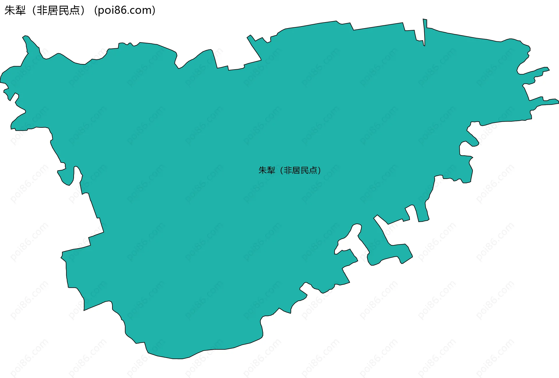 朱犁（非居民点）边界地图