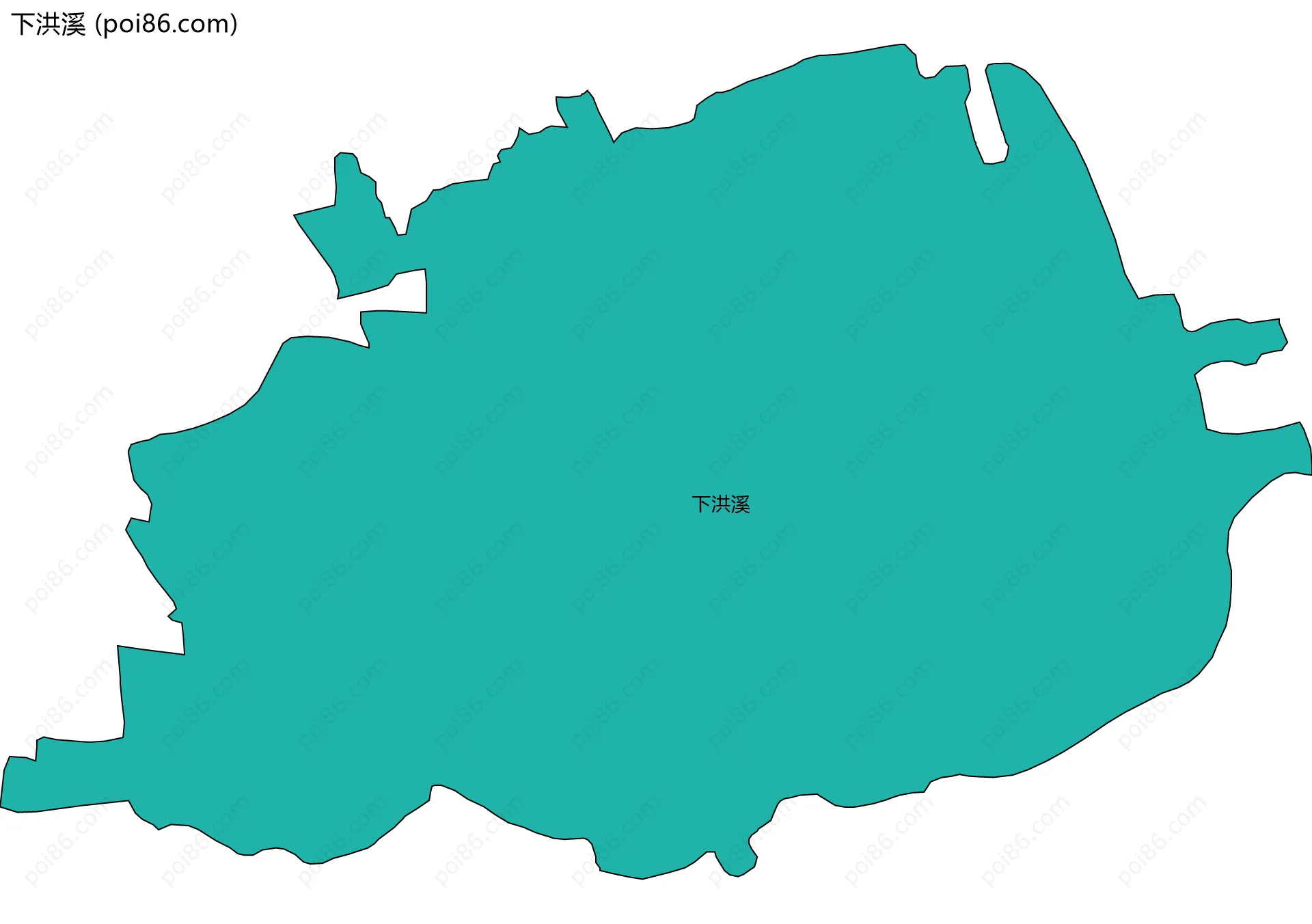 下洪溪边界地图
