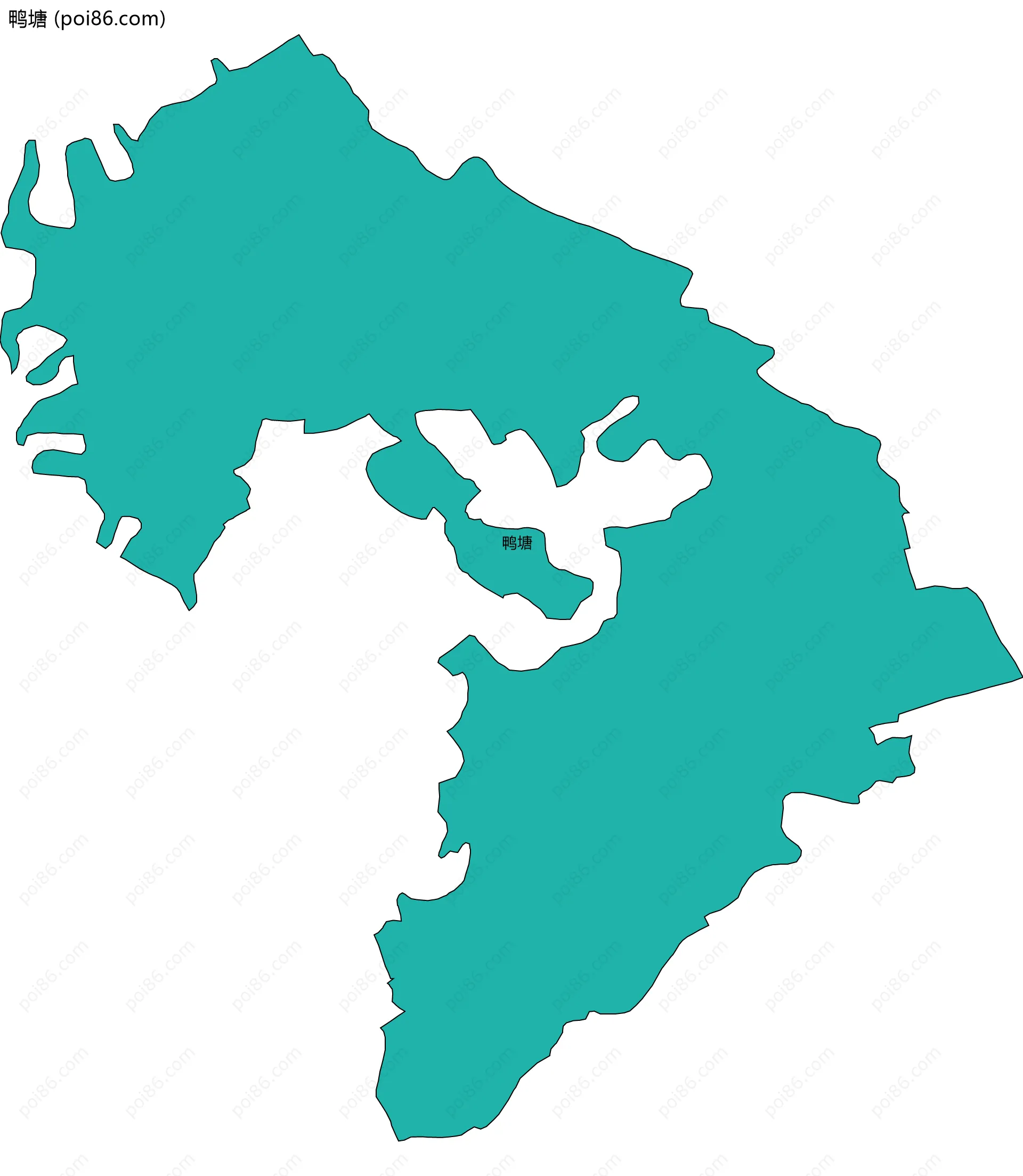 鸭塘边界地图