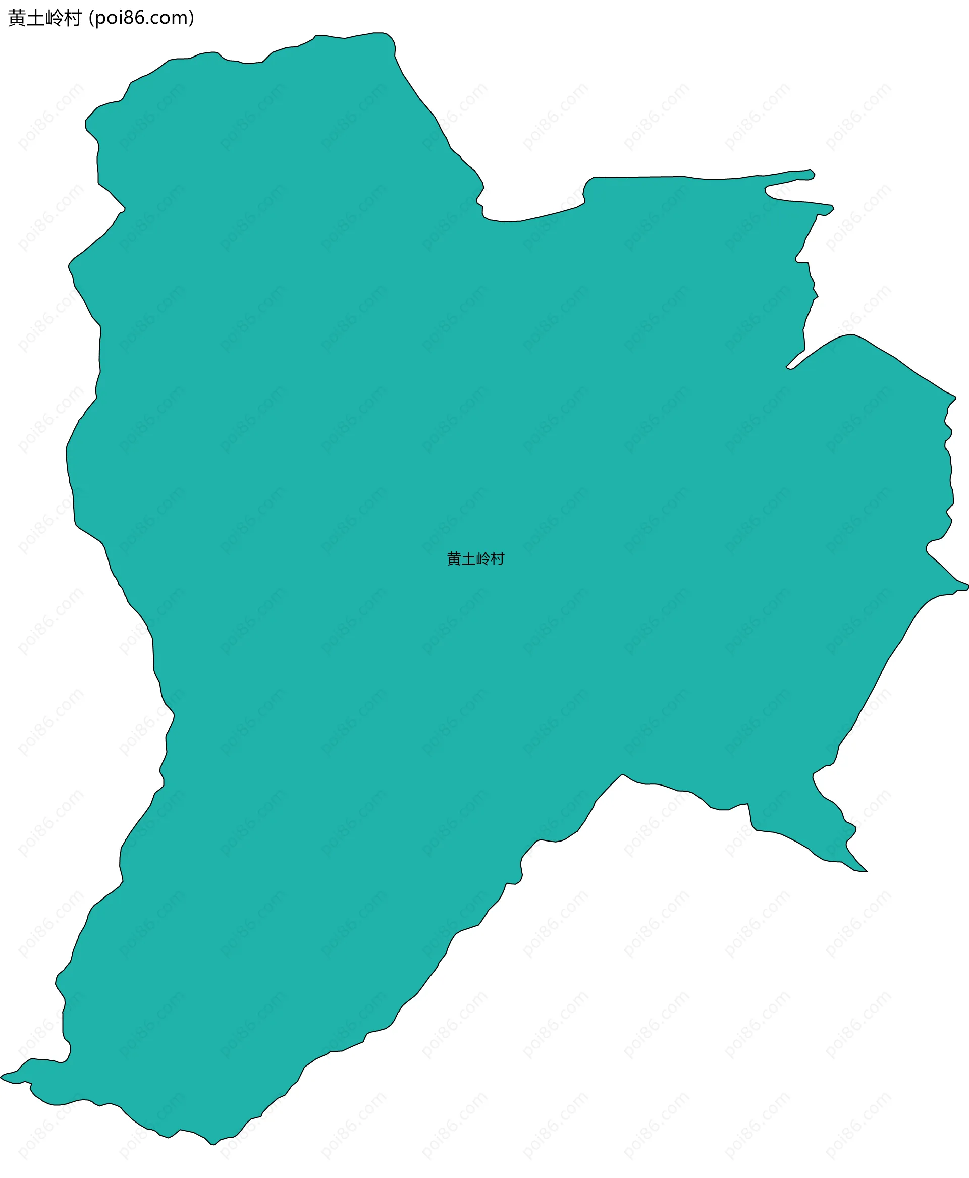 黄土岭村边界地图