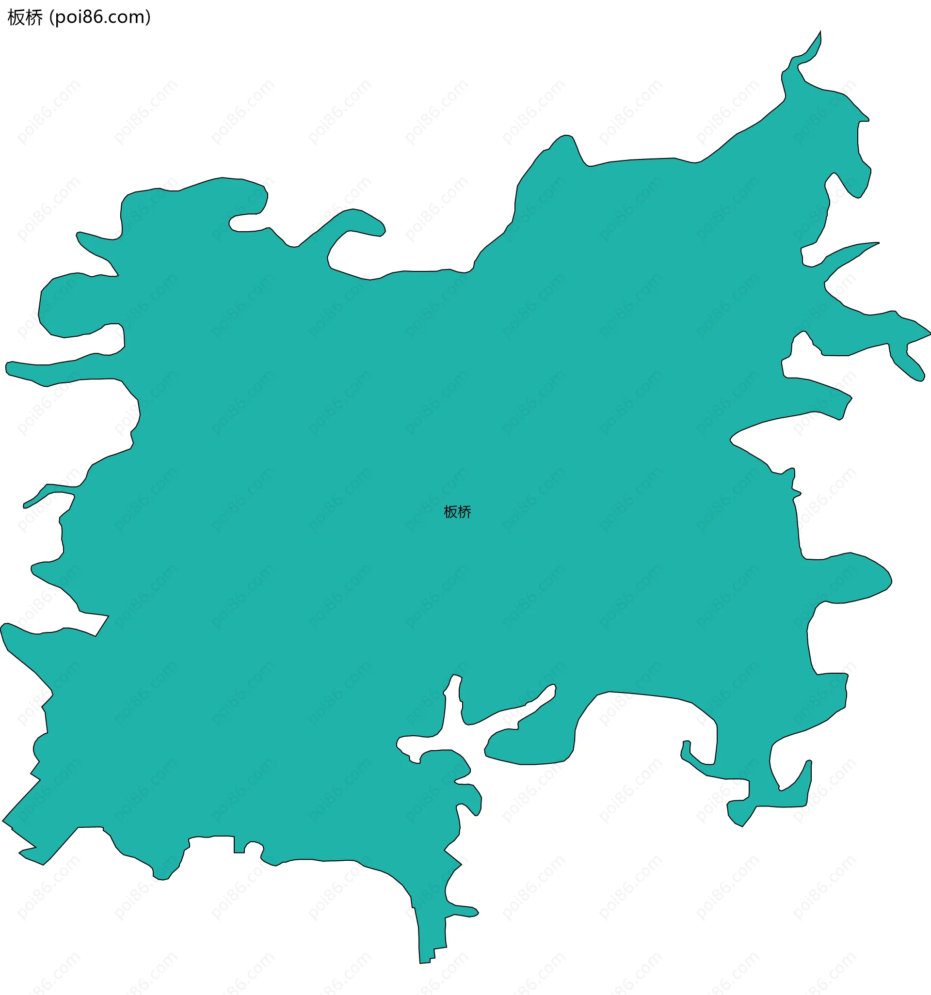 板桥边界地图