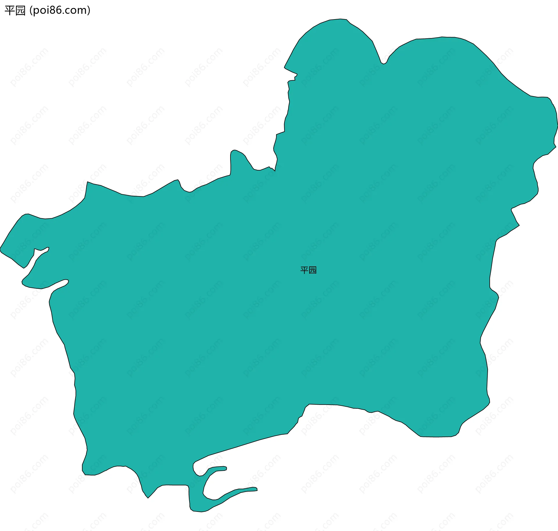 平园边界地图