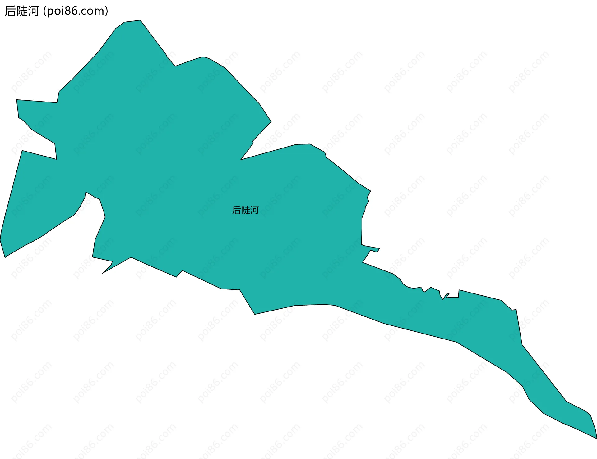 后陡河边界地图