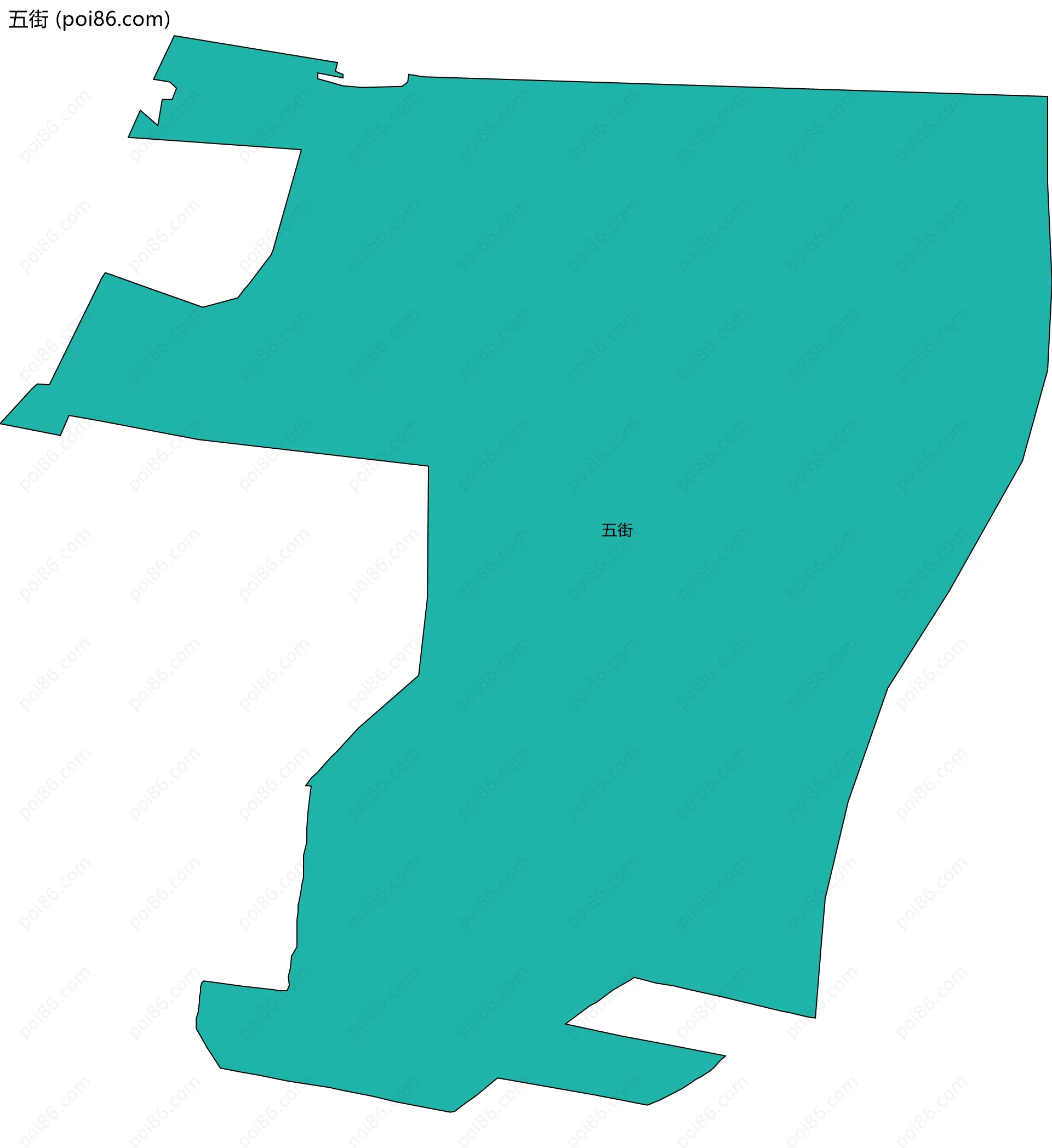 五街边界地图
