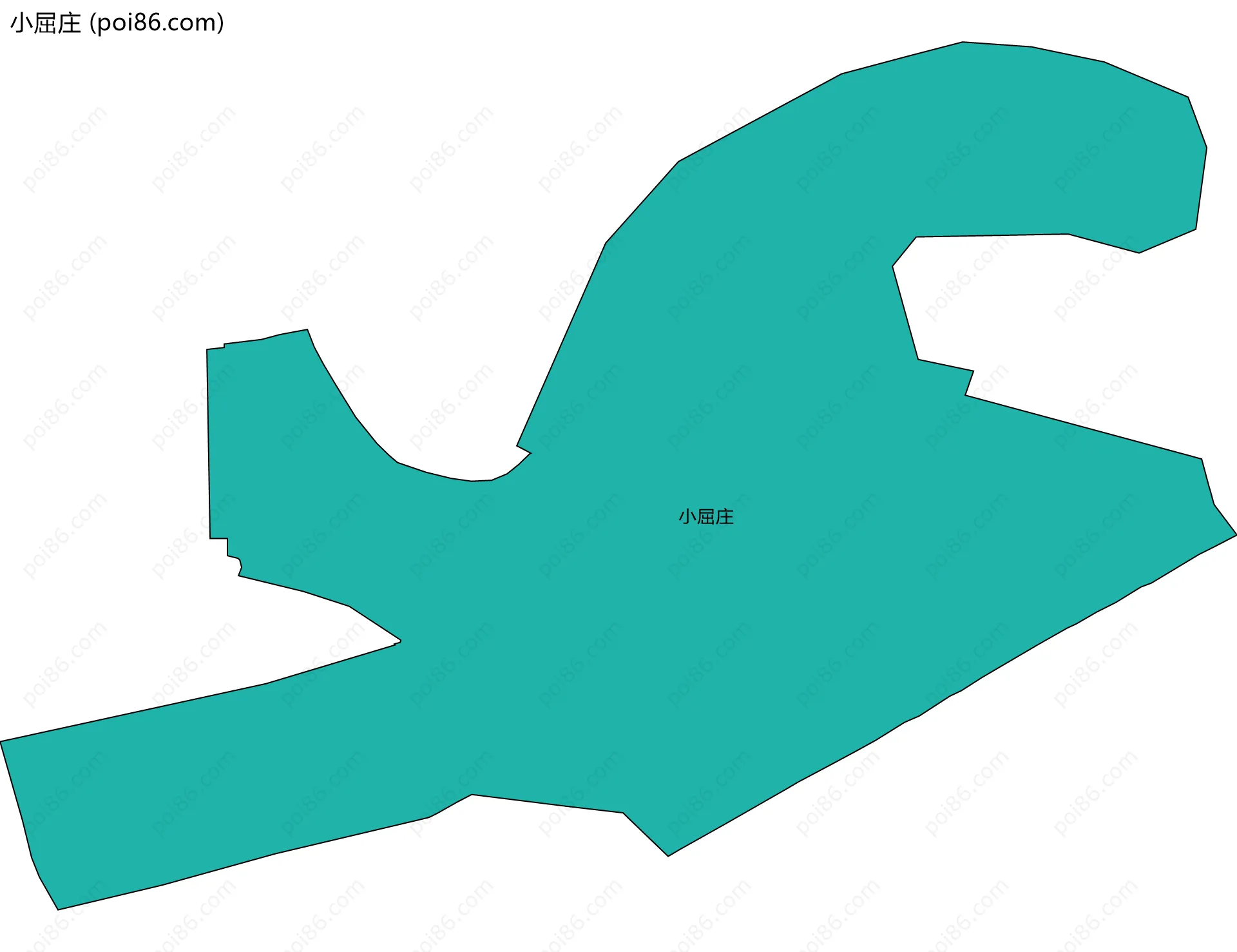 小屈庄边界地图
