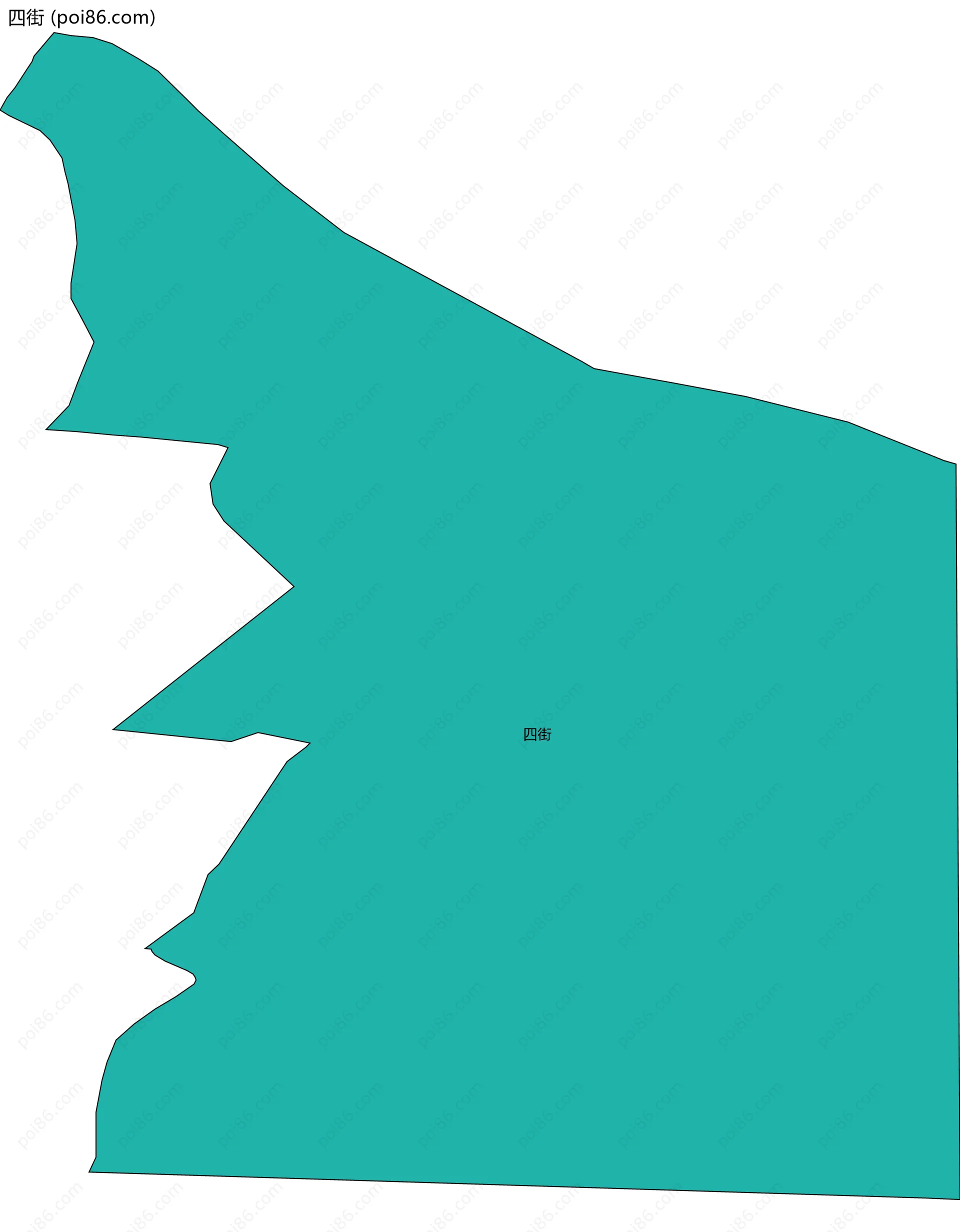 四街边界地图
