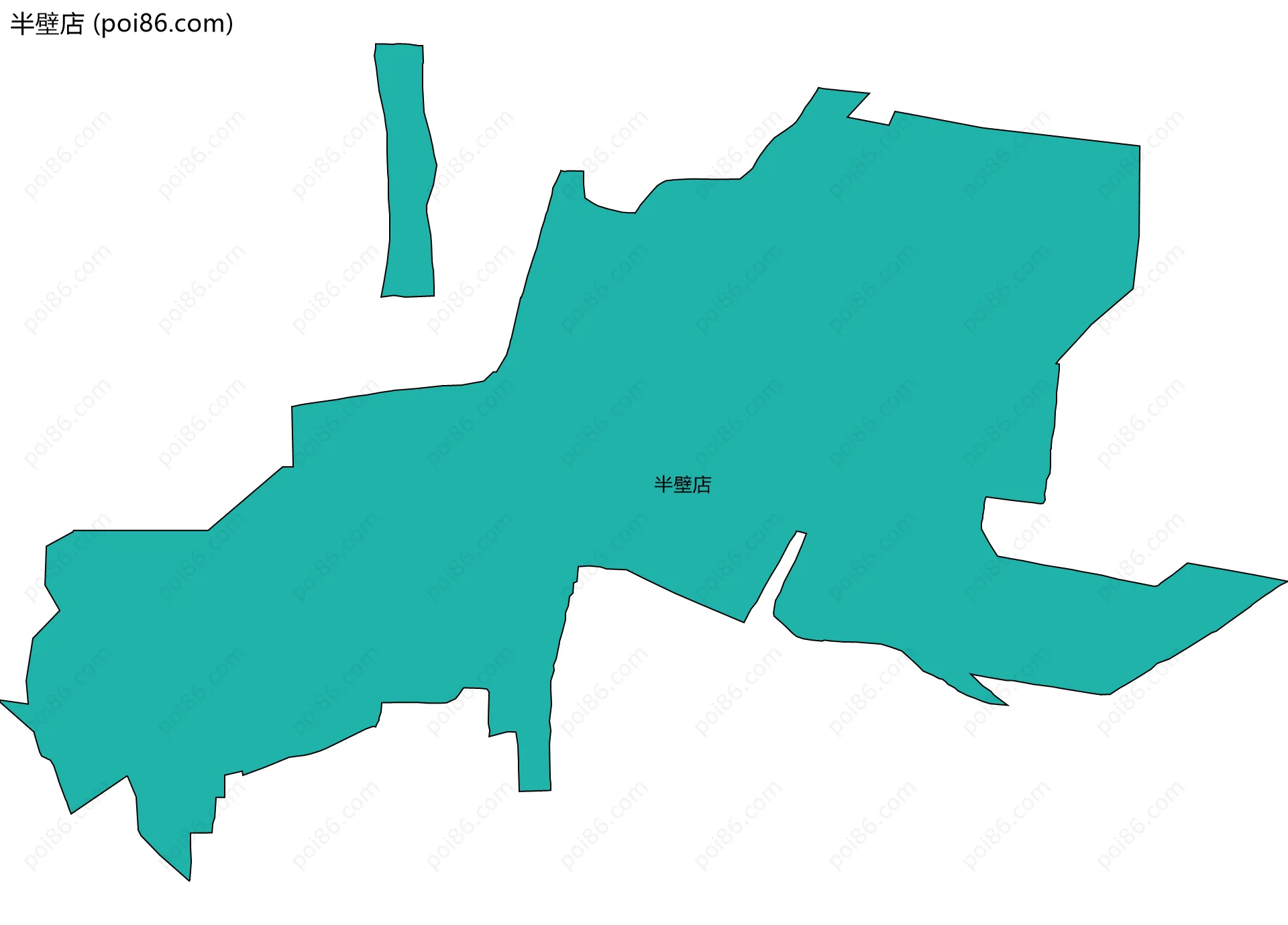 半壁店边界地图