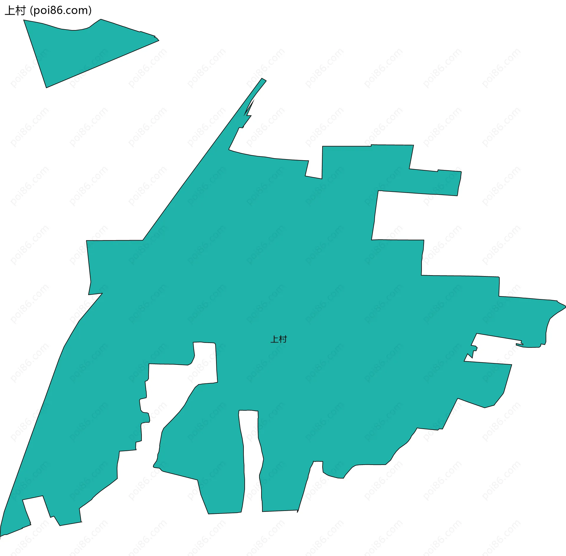 上村边界地图
