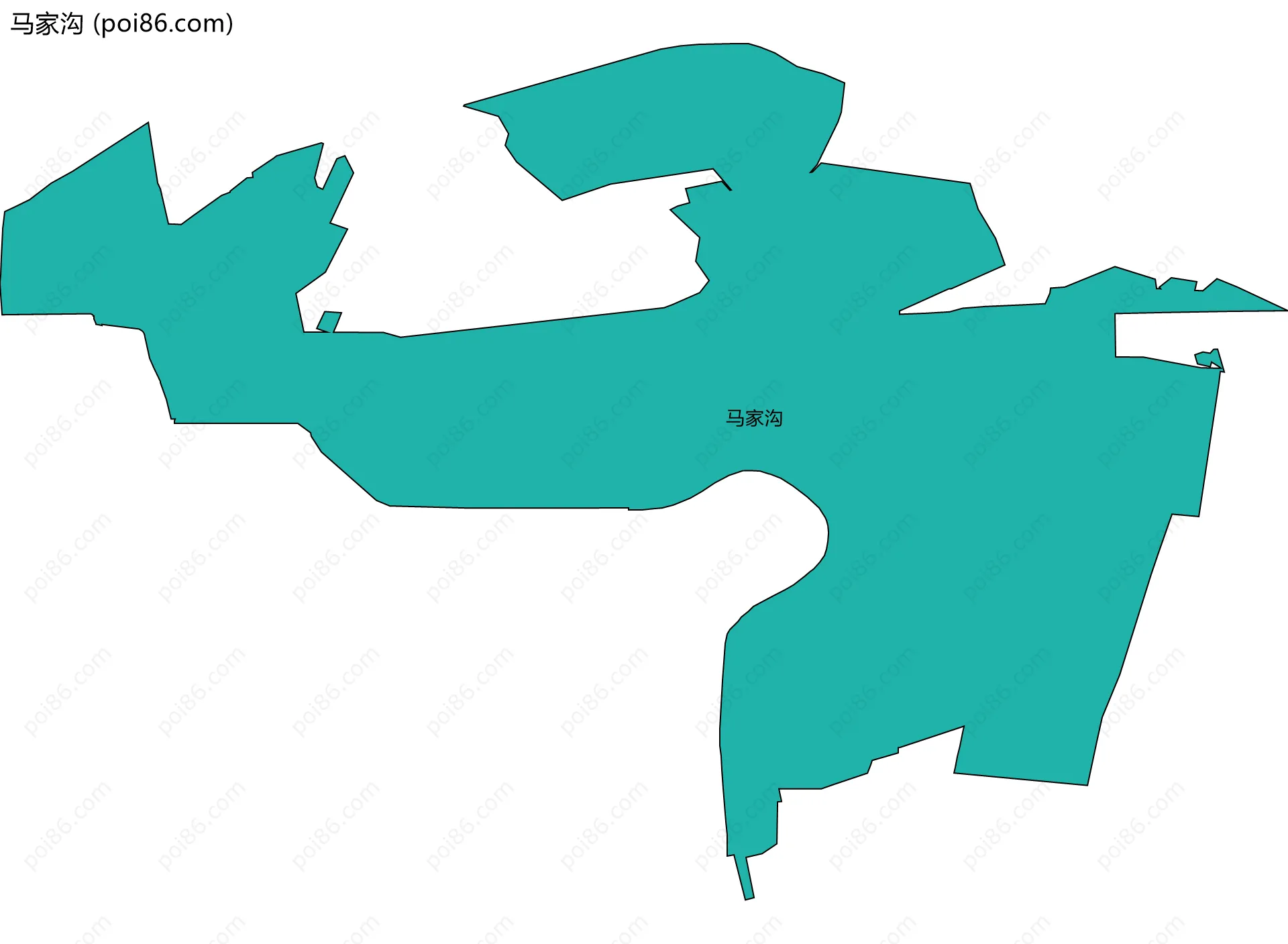 马家沟边界地图