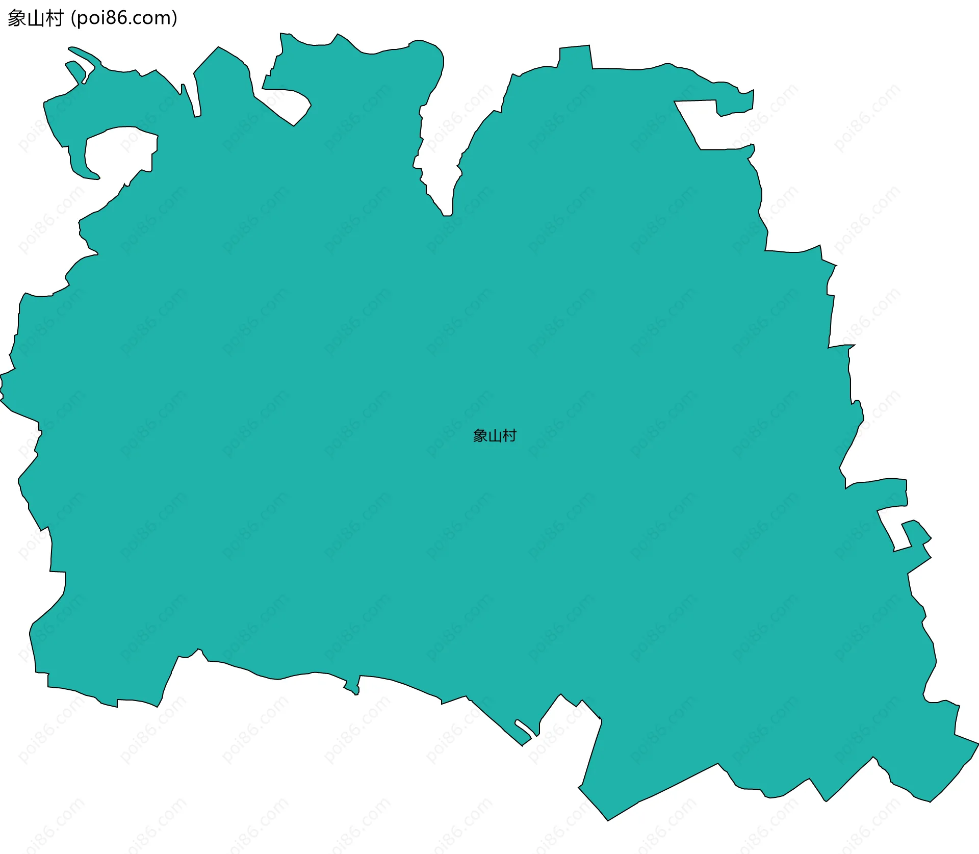 象山村边界地图