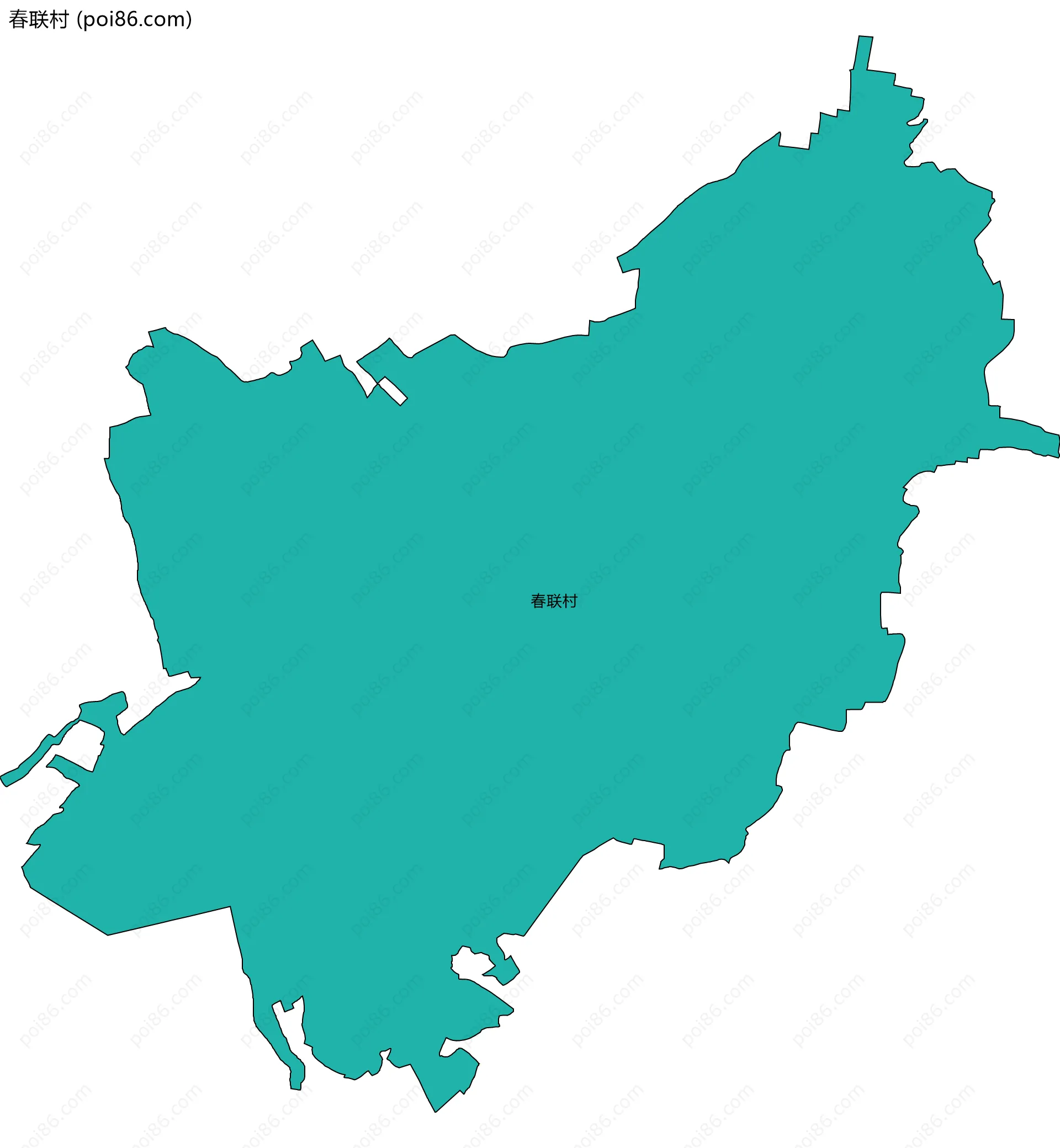 春联村边界地图