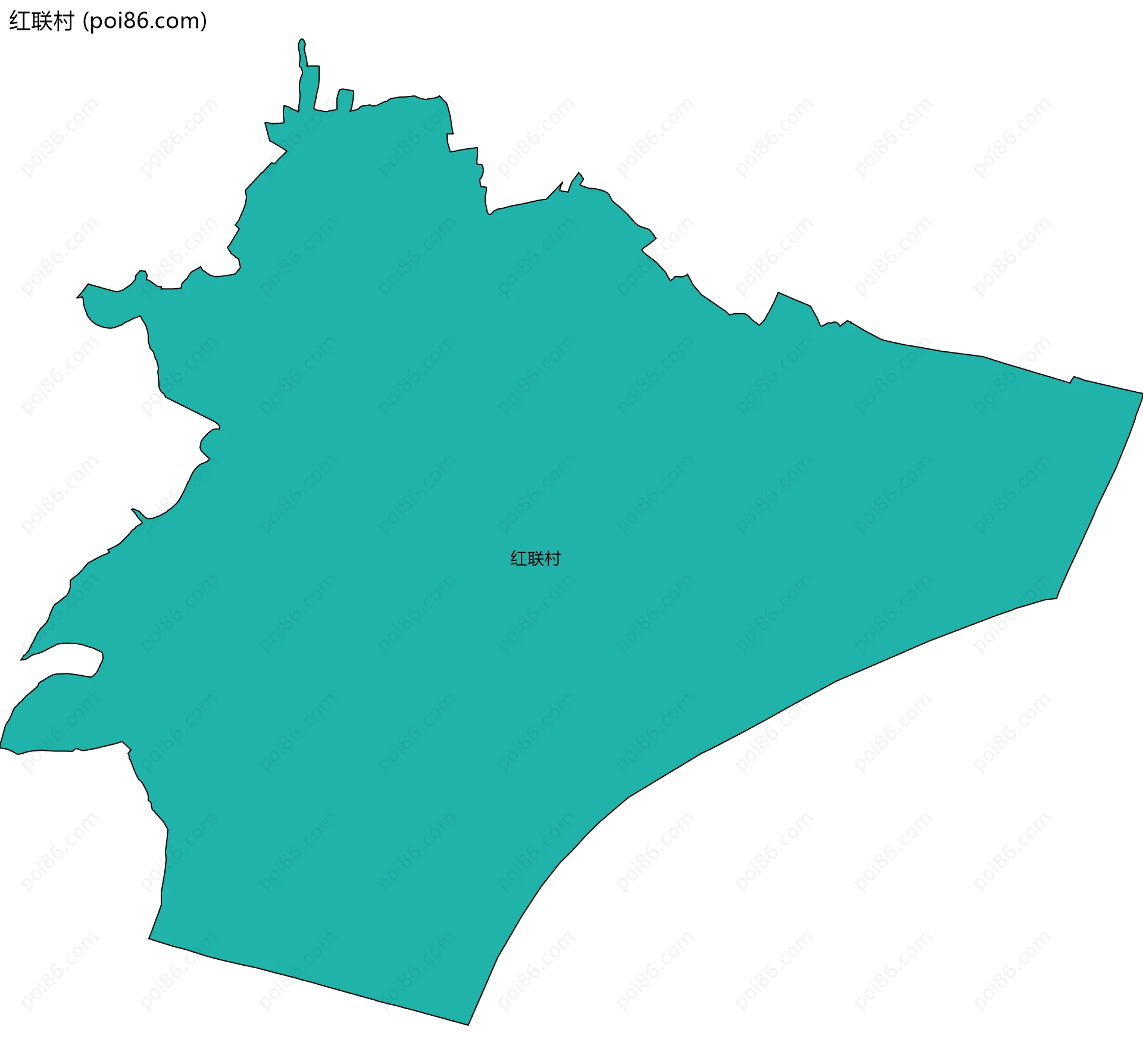 红联村边界地图