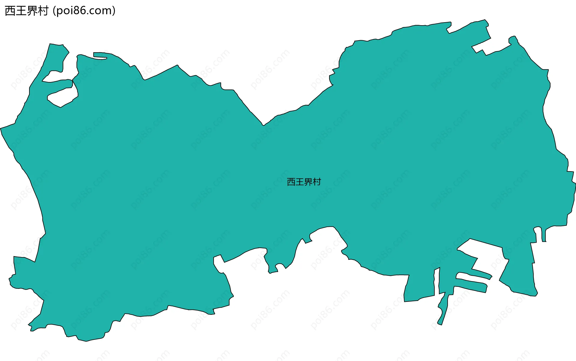 西王界村边界地图