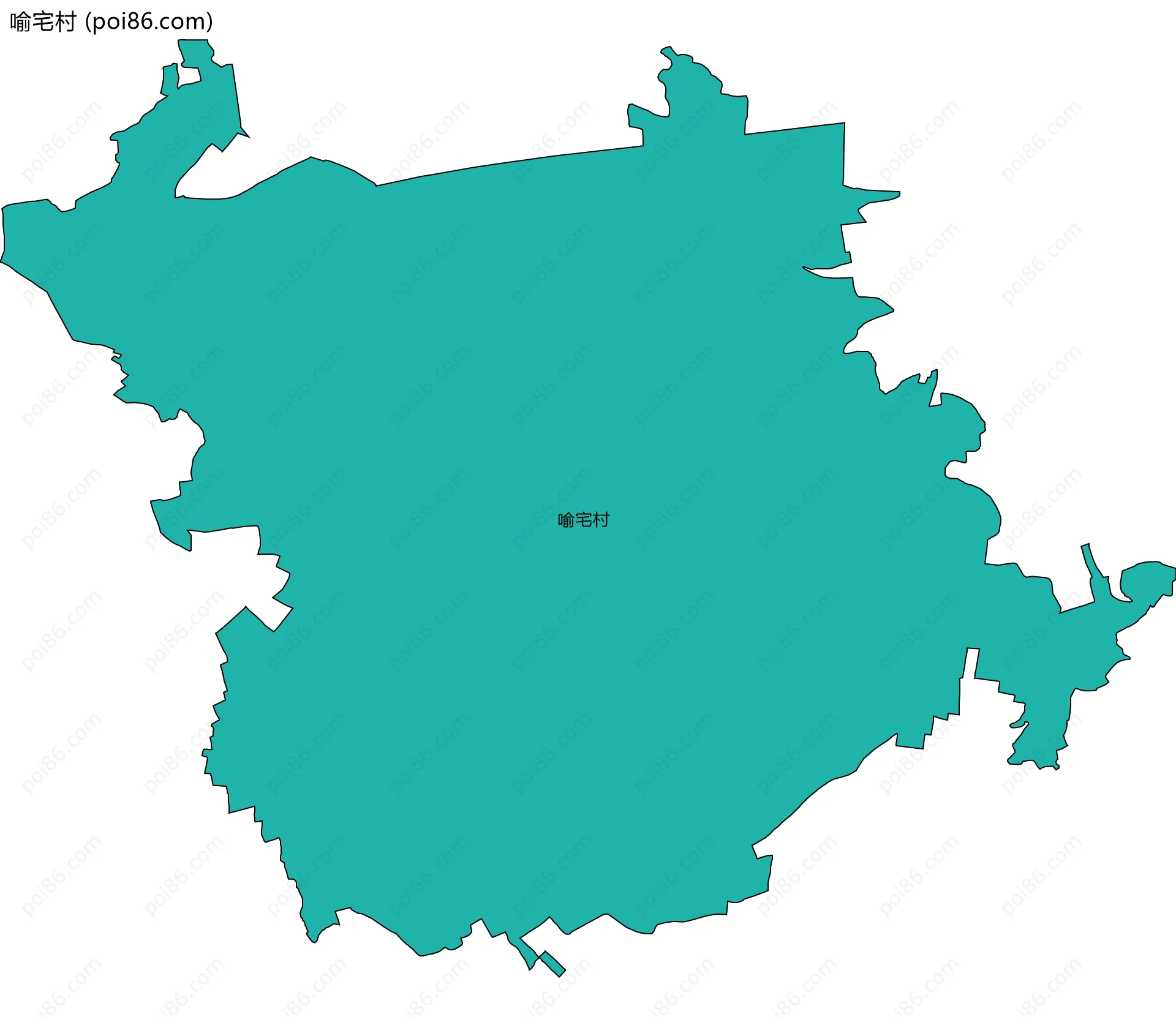 喻宅村边界地图