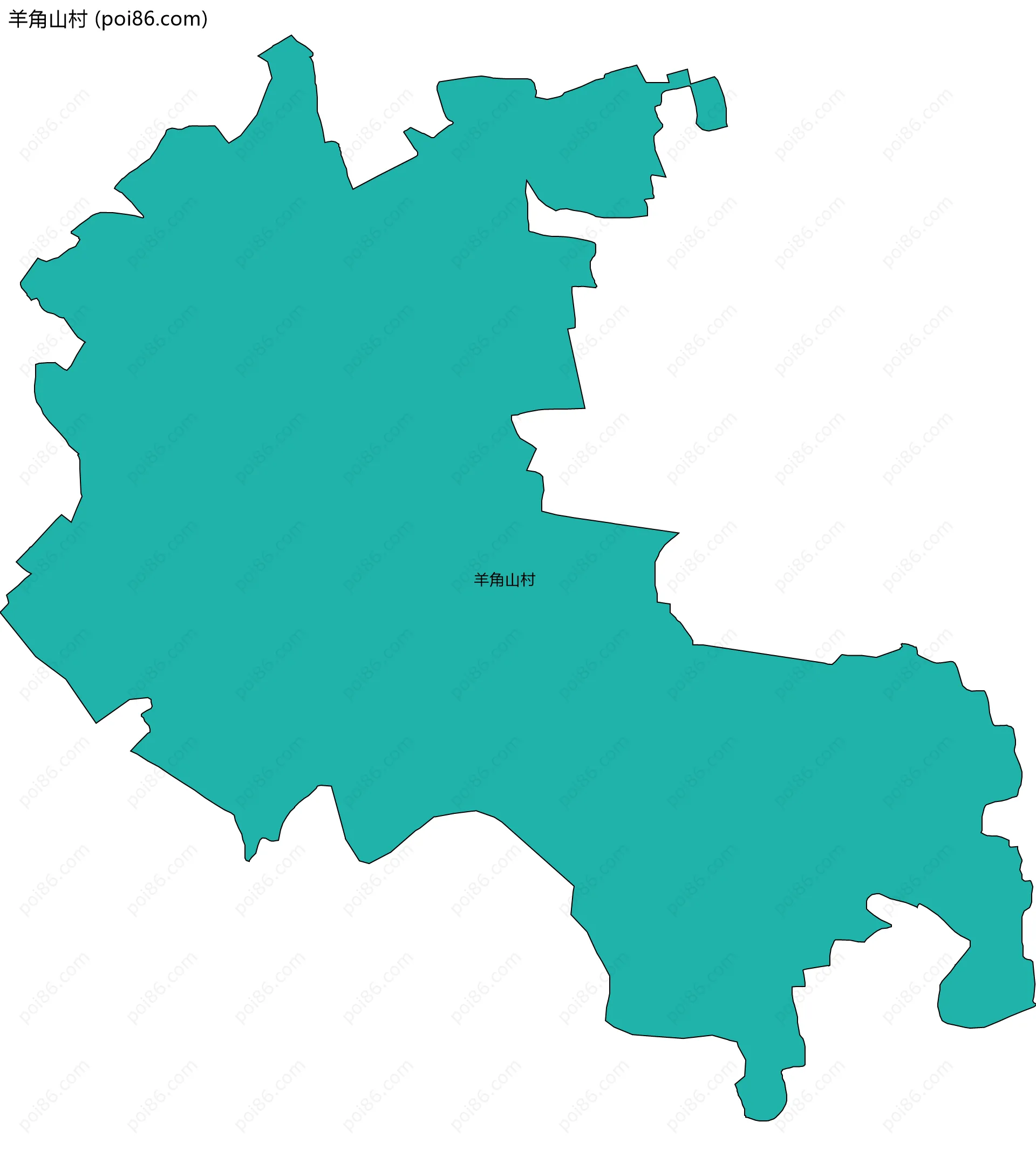 羊角山村边界地图