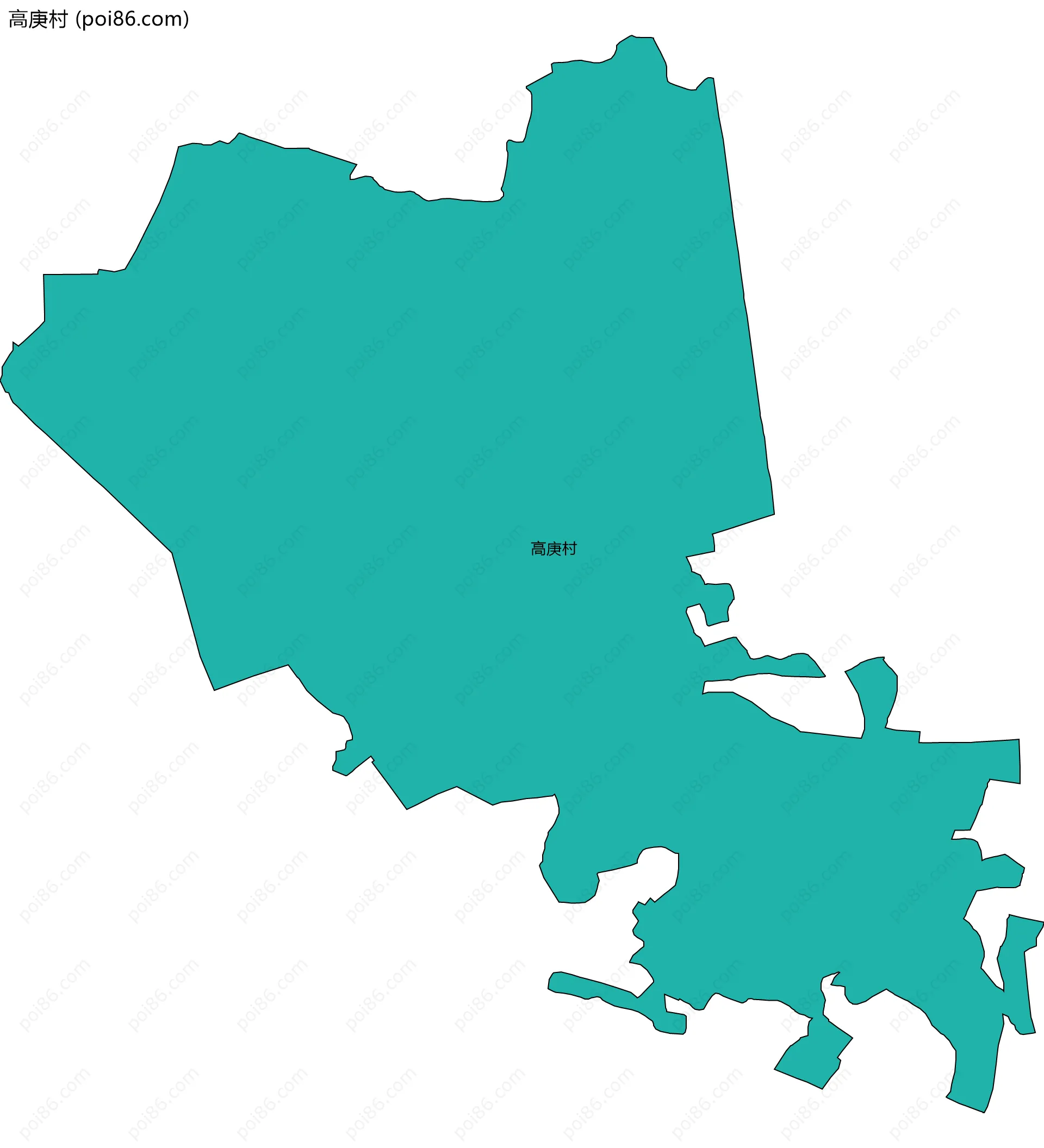 高庚村边界地图