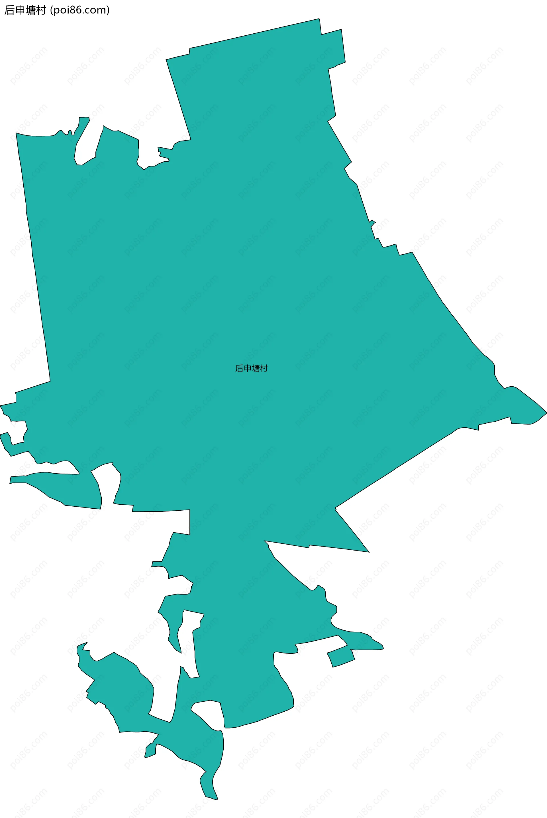后申塘村边界地图