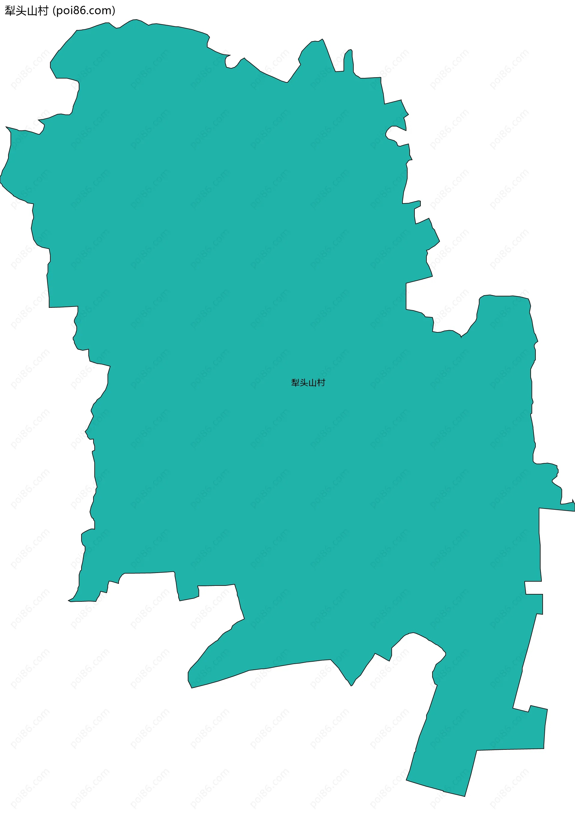 犁头山村边界地图