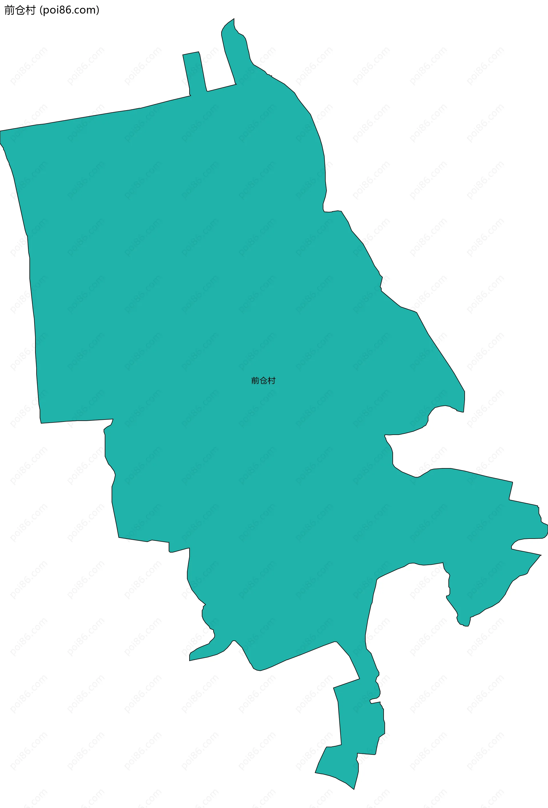 前仓村边界地图