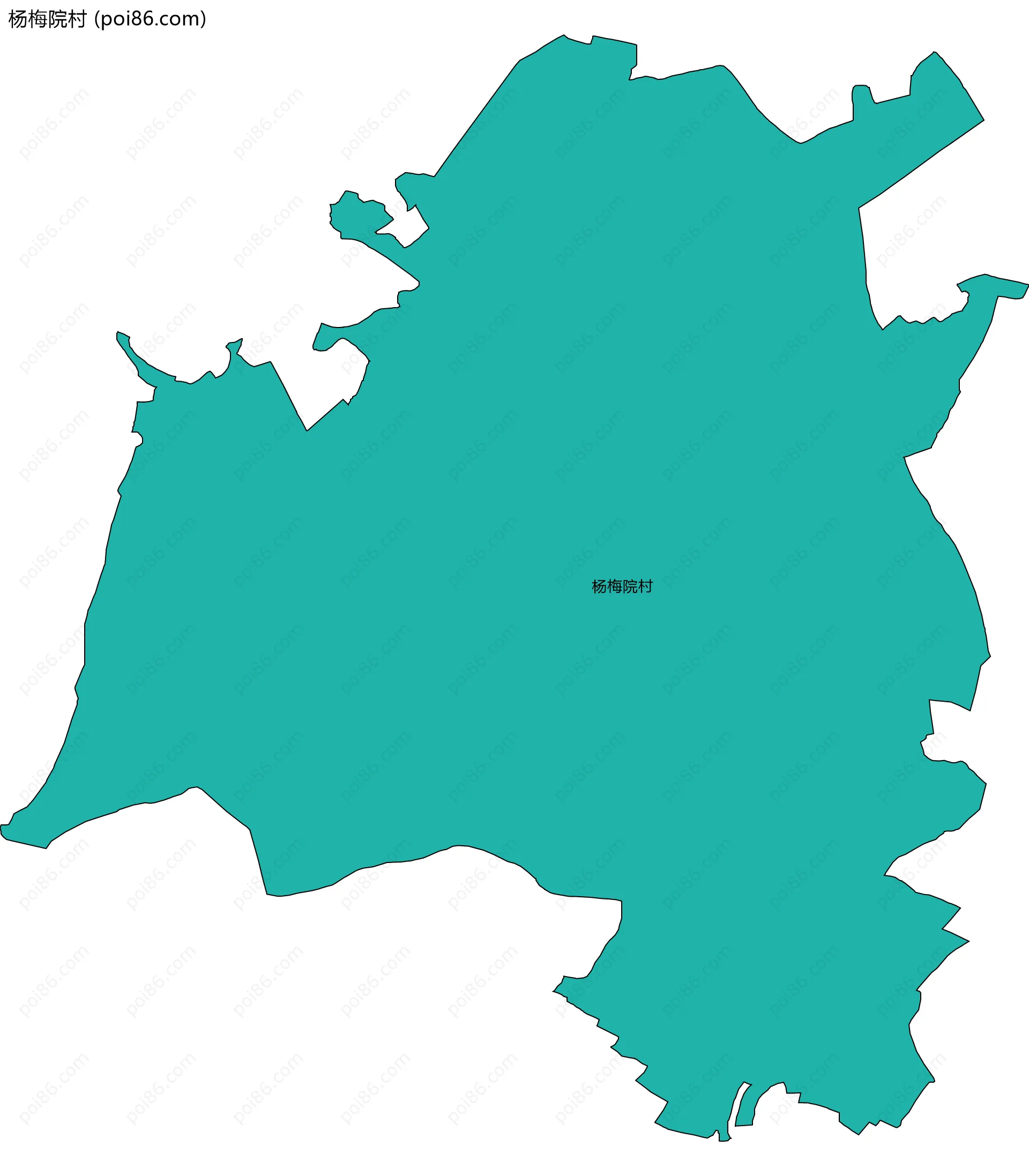 杨梅院村边界地图