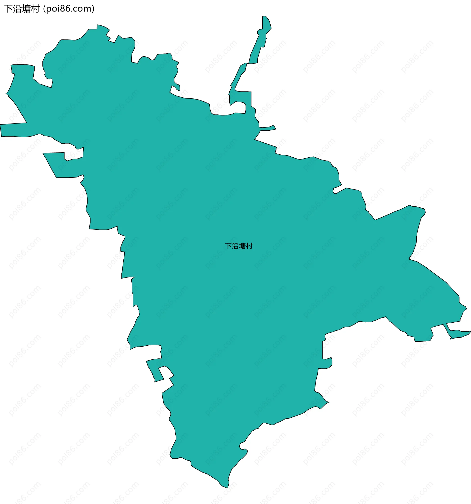 下沿塘村边界地图