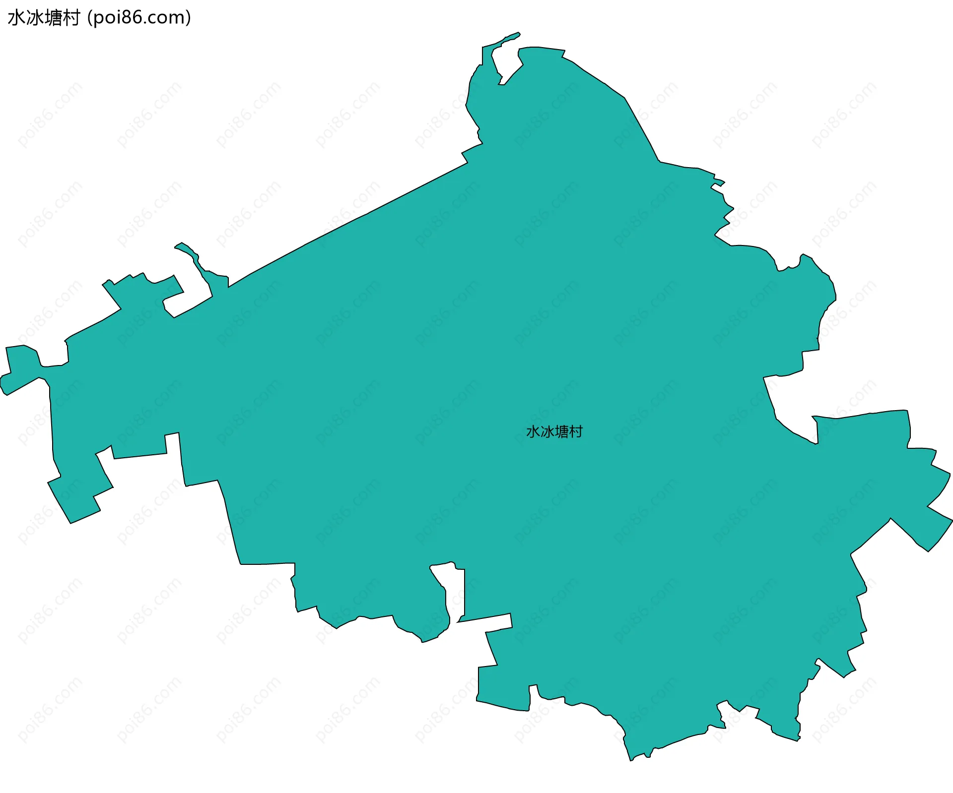 水冰塘村边界地图